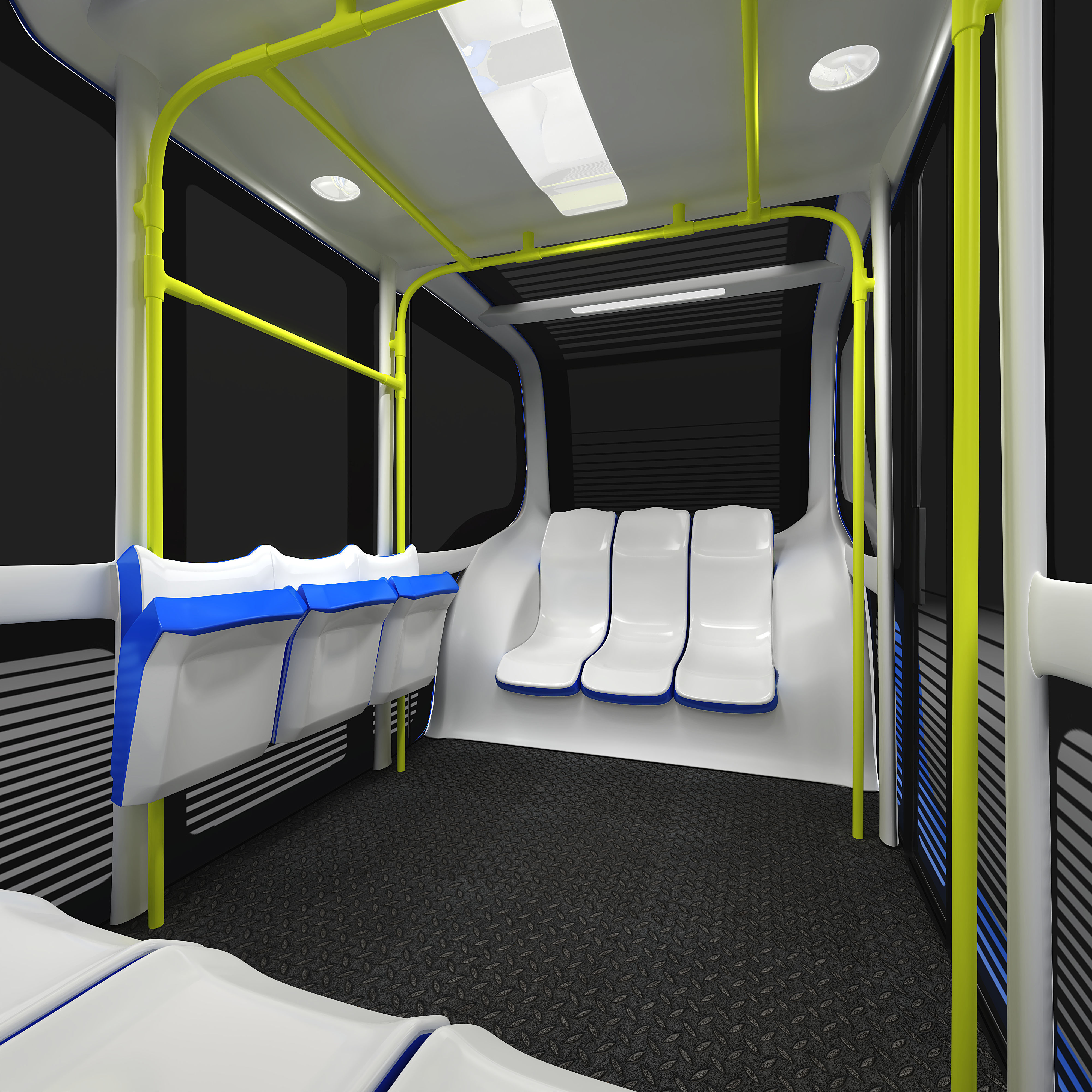 Autonomous Electric Minibus 3D model_1