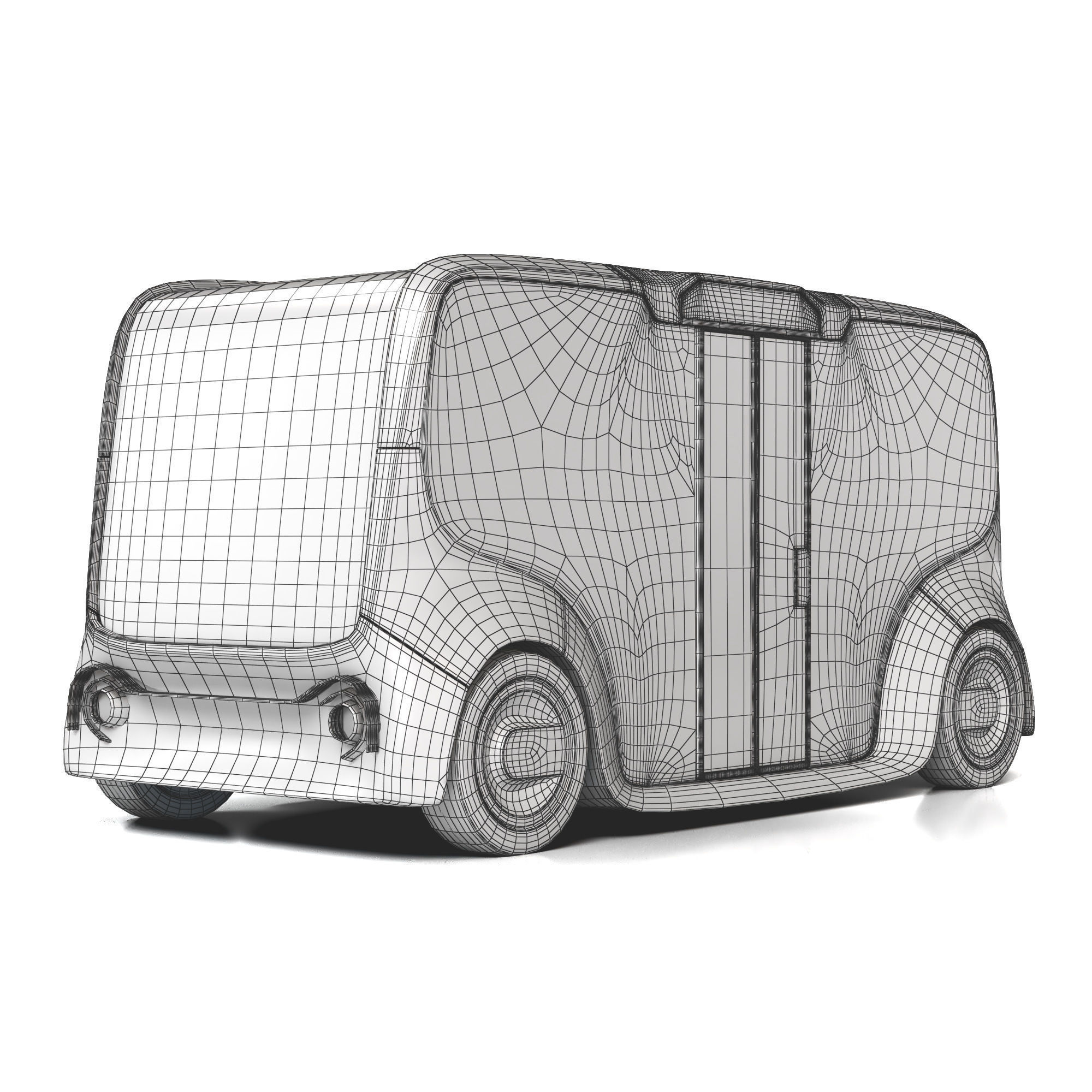 Autonomous Electric Minibus 3D model_9