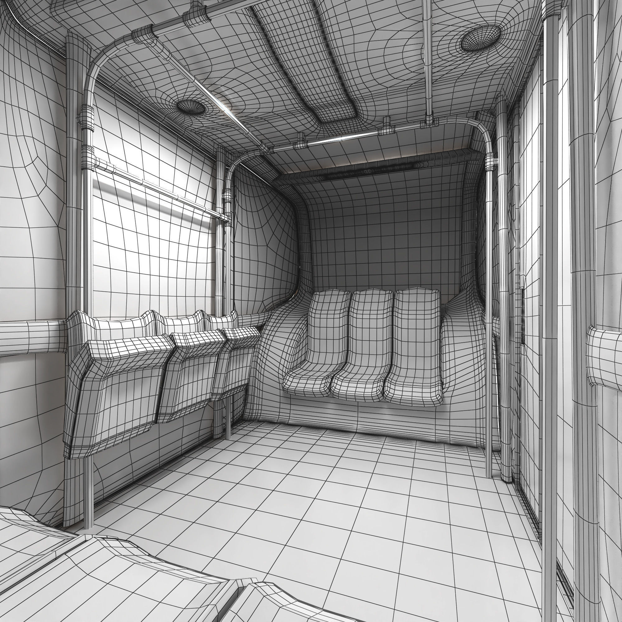 Autonomous Electric Minibus 3D model_11