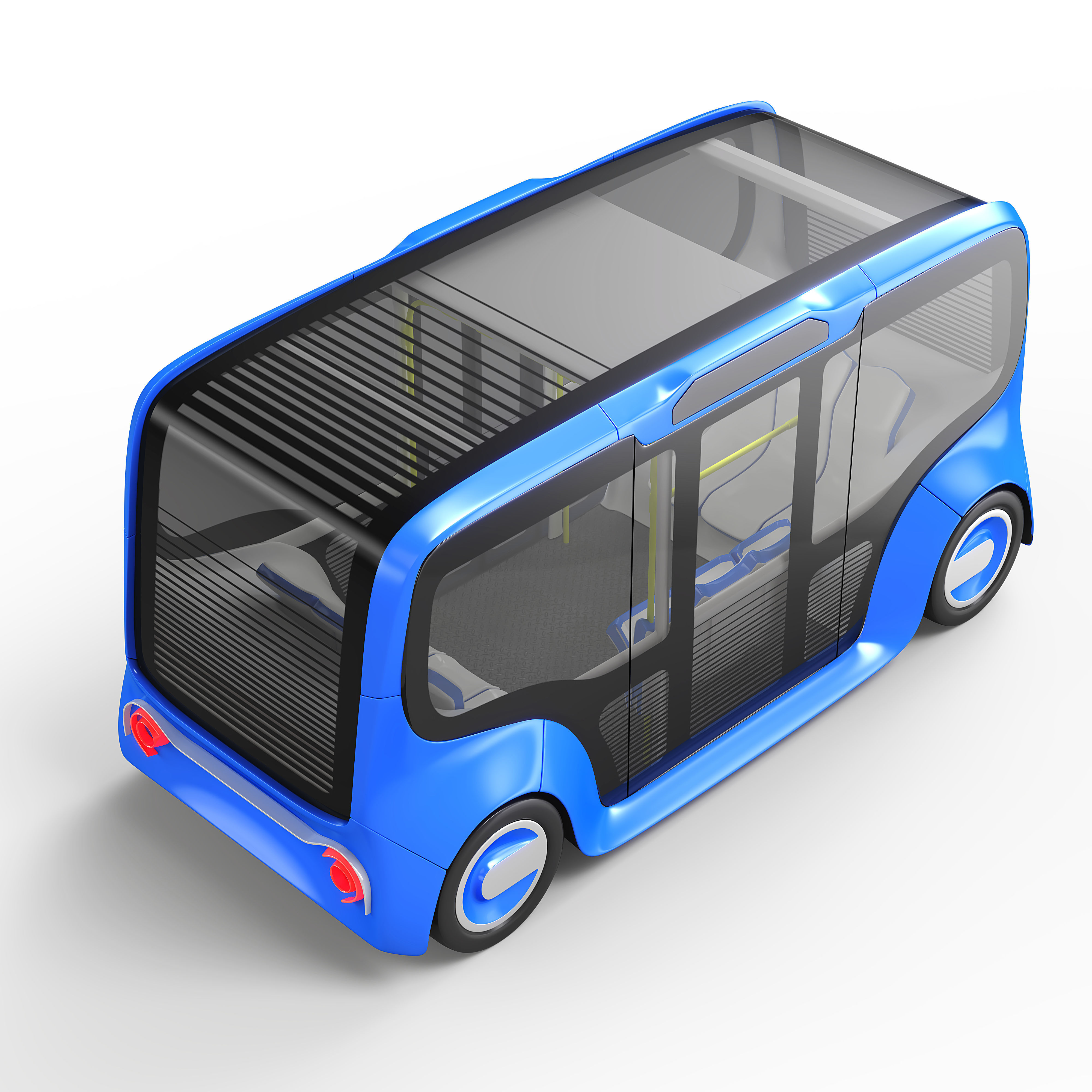 Autonomous Electric Minibus 3D model_2