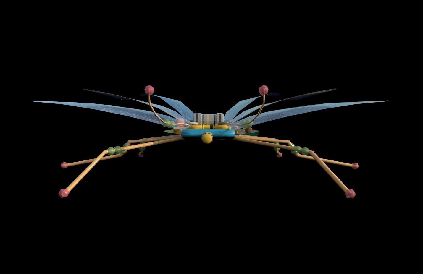 Spy Bug Low-poly 3D model_1