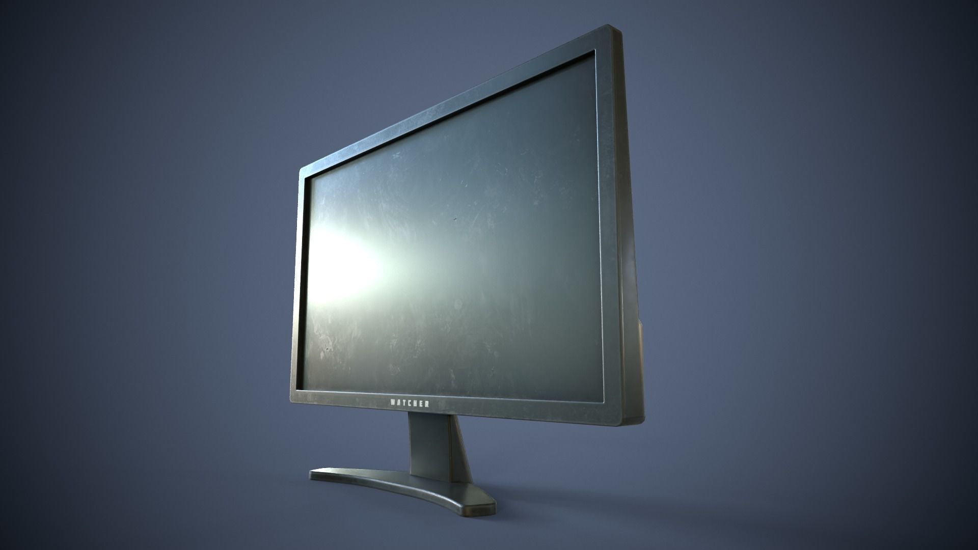 Modern TV Low-poly 3D model_6