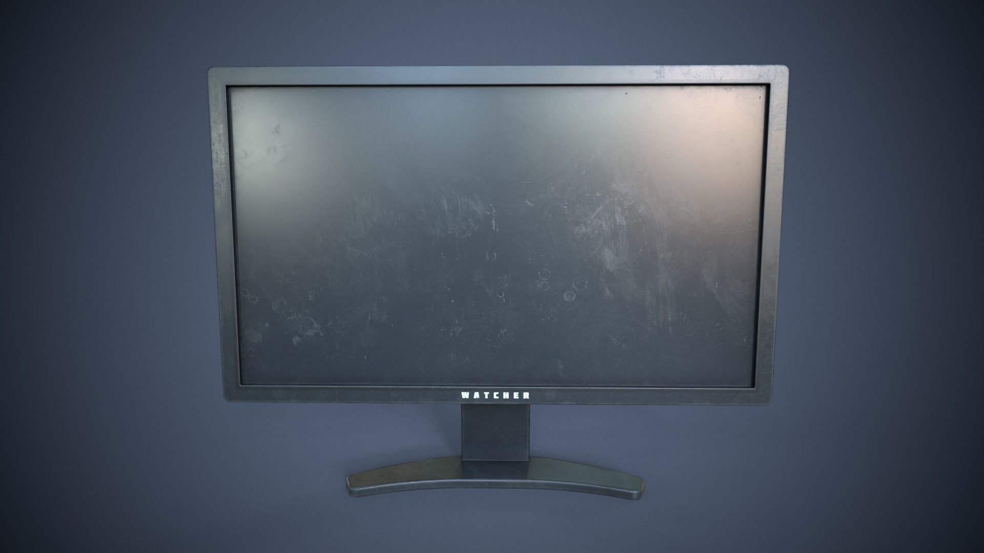 Modern TV Low-poly 3D model_1