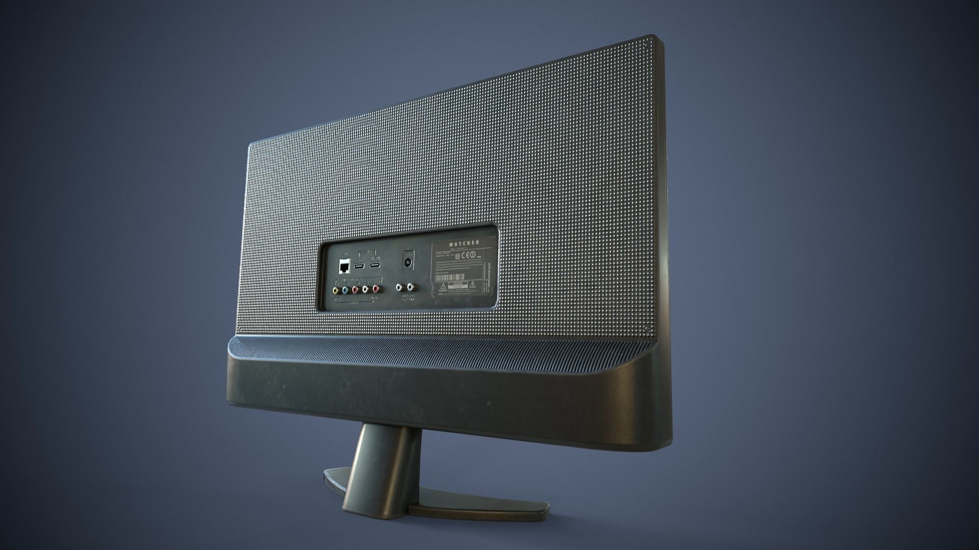 Modern TV Low-poly 3D model_2