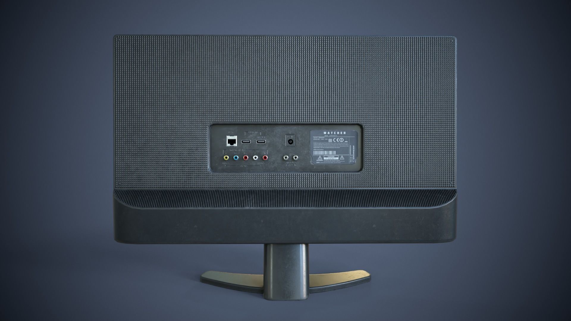 Modern TV Low-poly 3D model_8