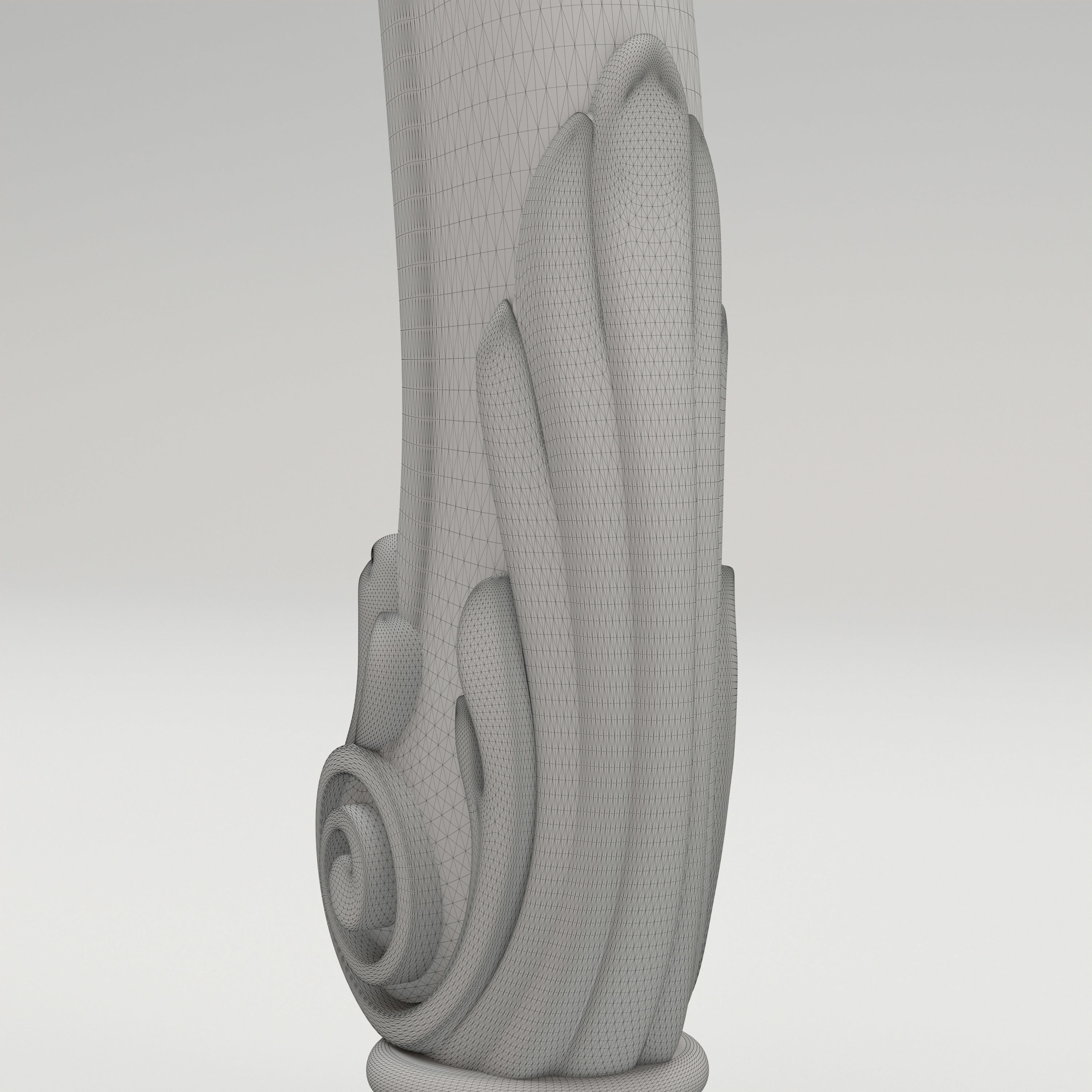 Carved Baluster 3D model_7