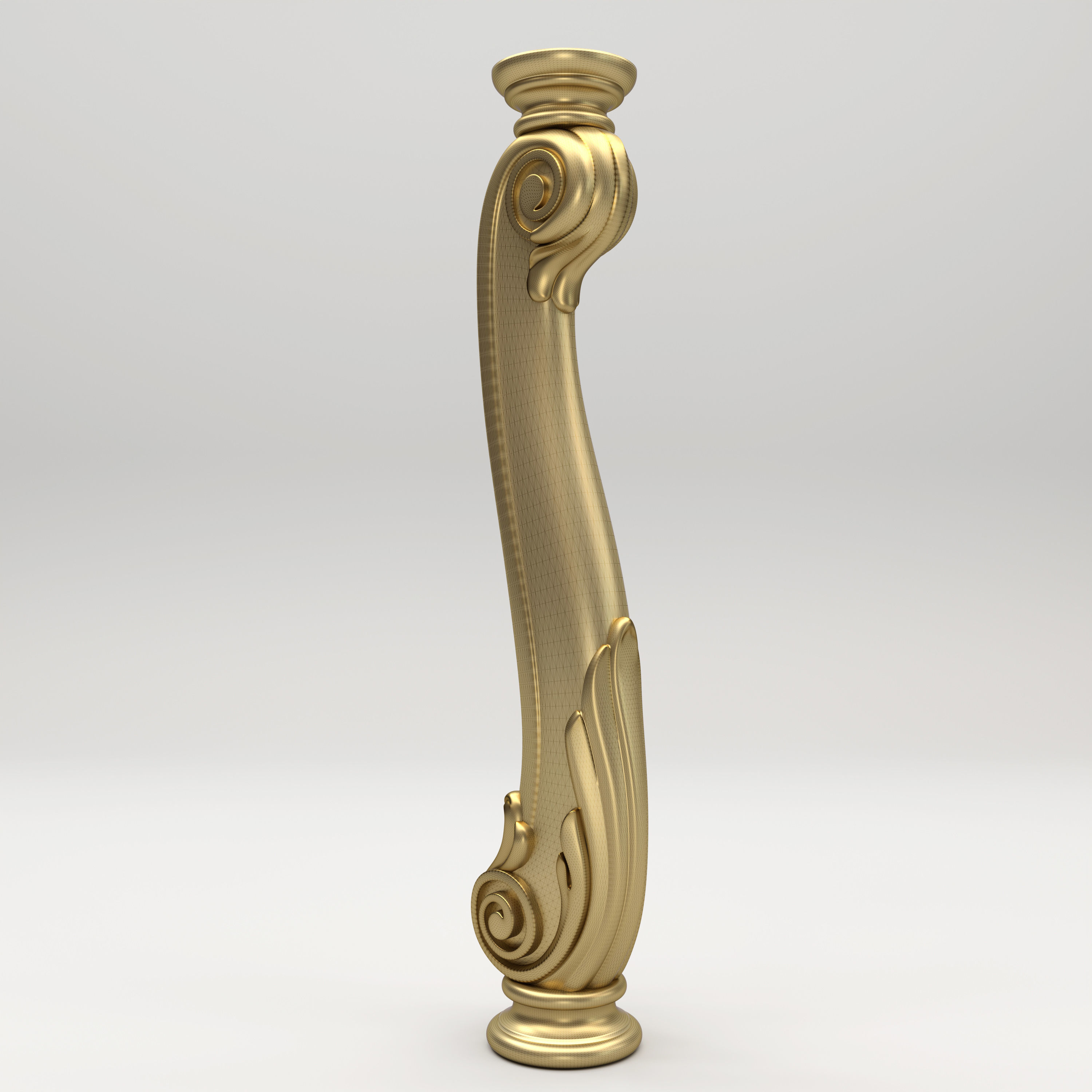 Carved Baluster 3D model_8