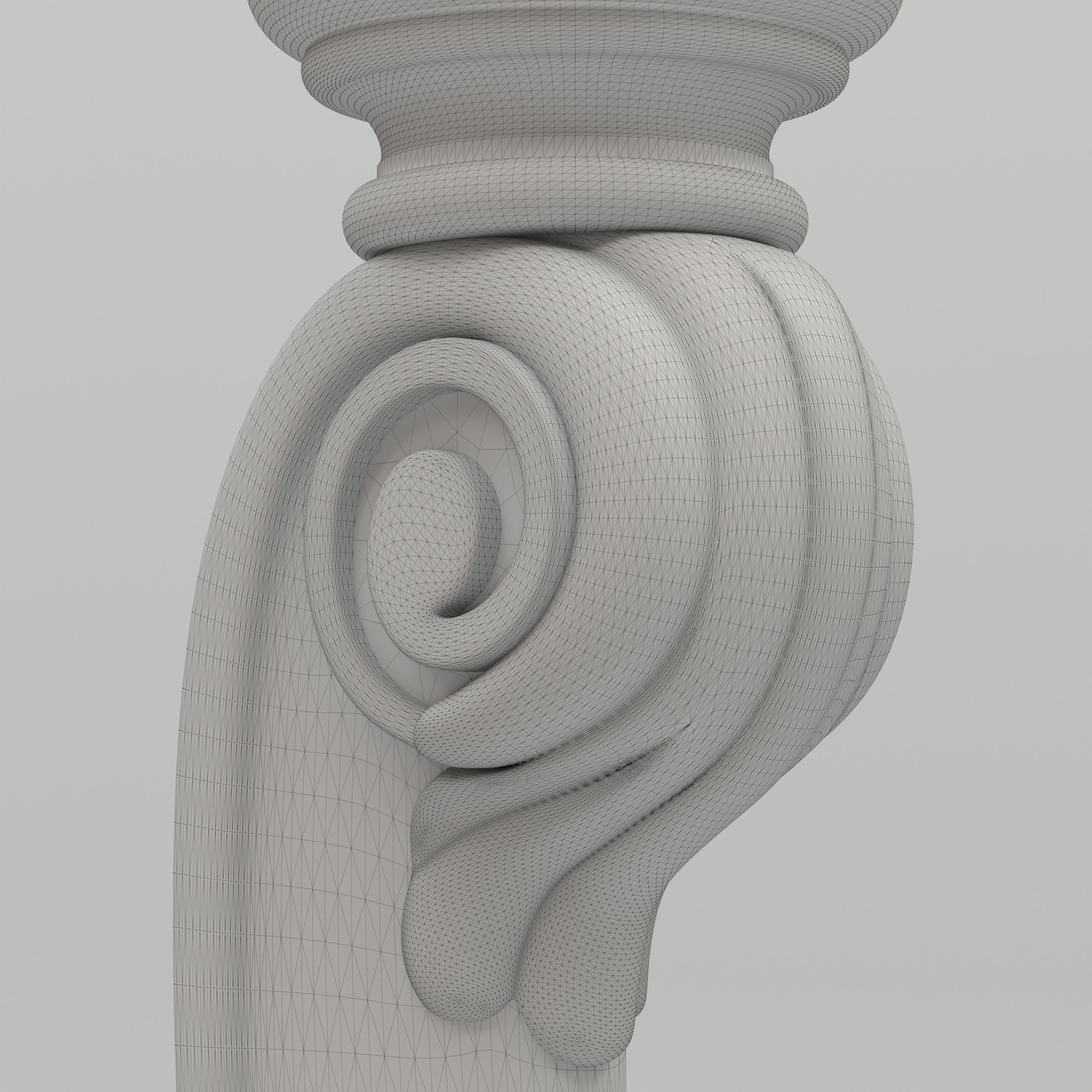 Carved Baluster 3D model_6