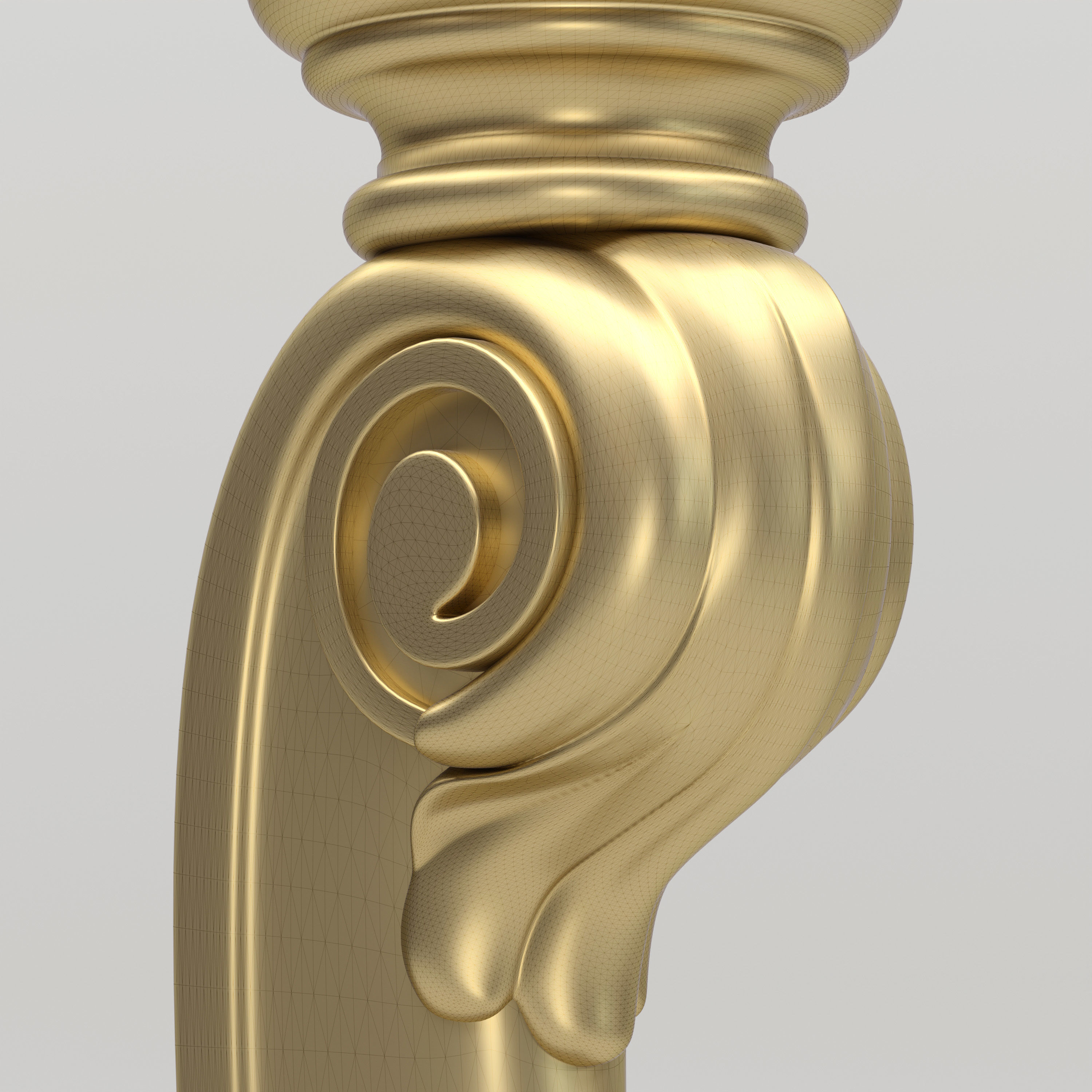 Carved Baluster 3D model_3