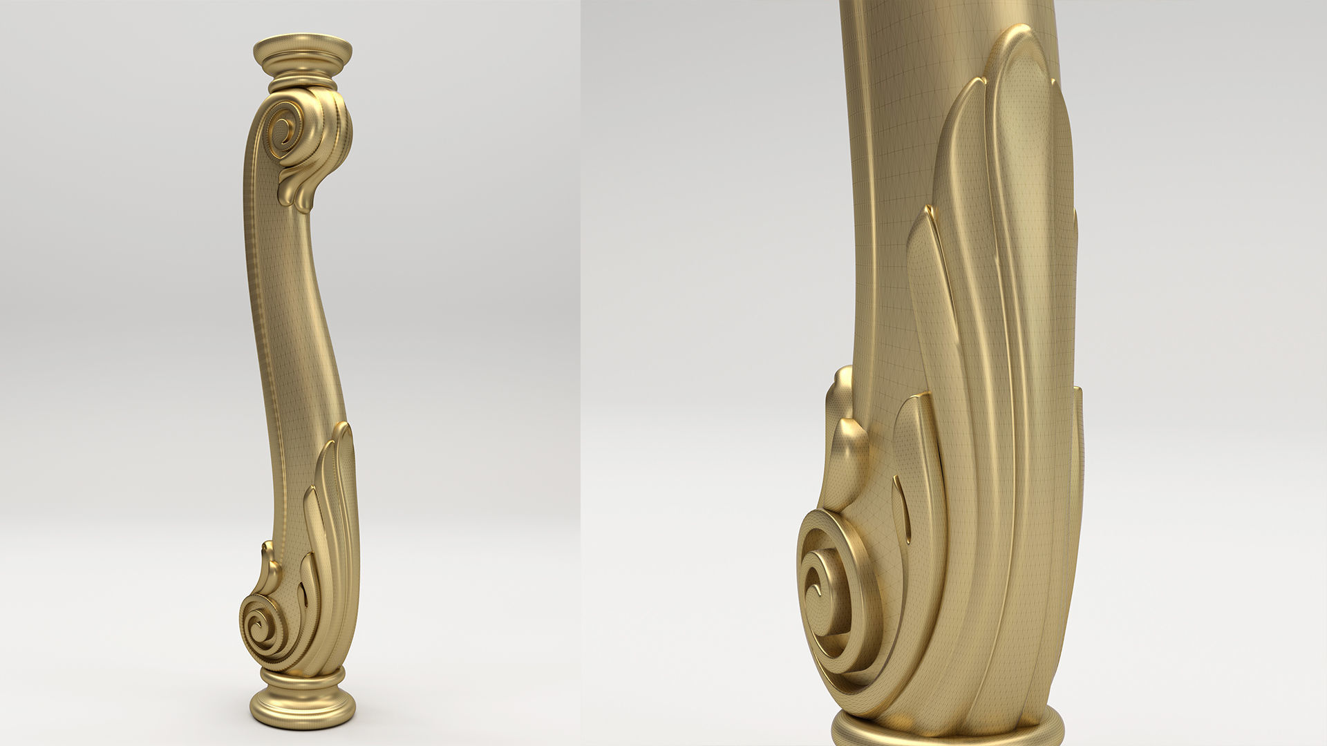 Carved Baluster 3D model_1