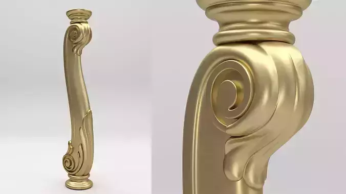 Carved Baluster 3D model