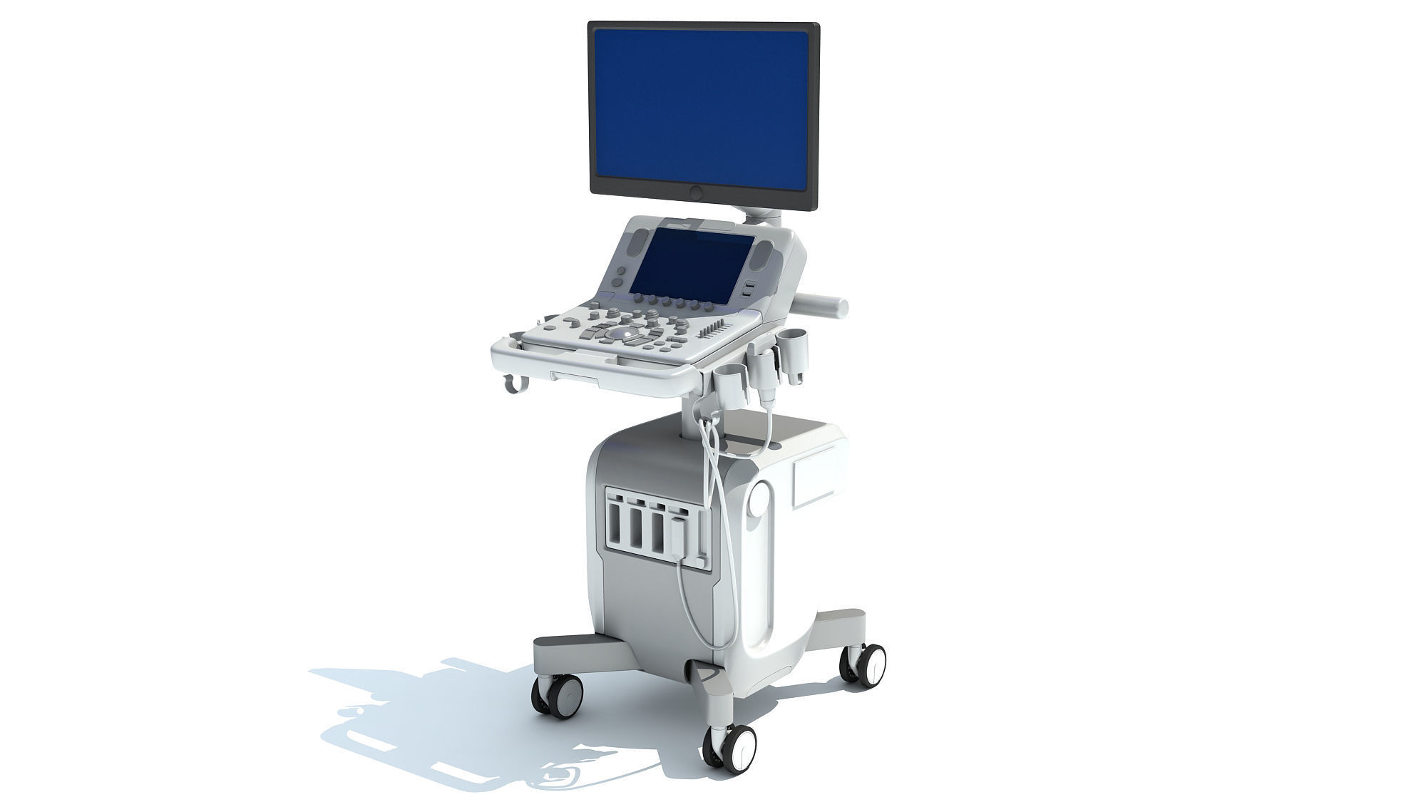 Ultrasound System Scanner 3D model_1