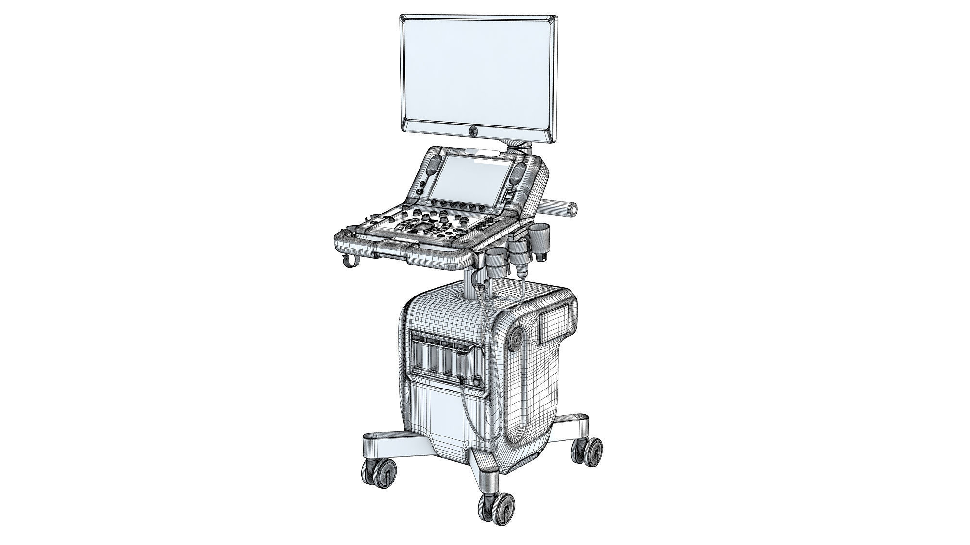 Ultrasound System Scanner 3D model_13
