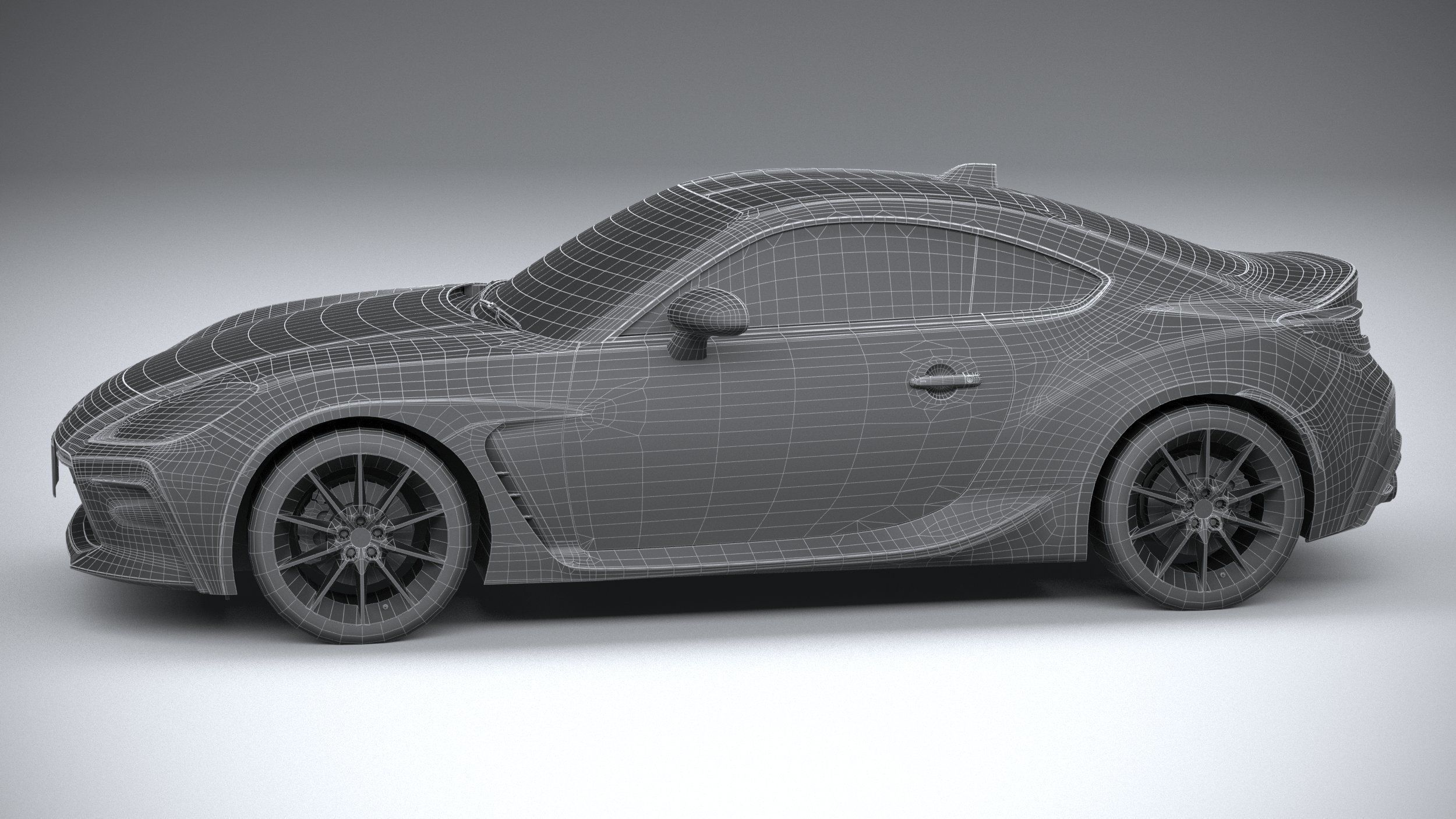 Toyota GR 86 2022 LowPoly 3D model_29