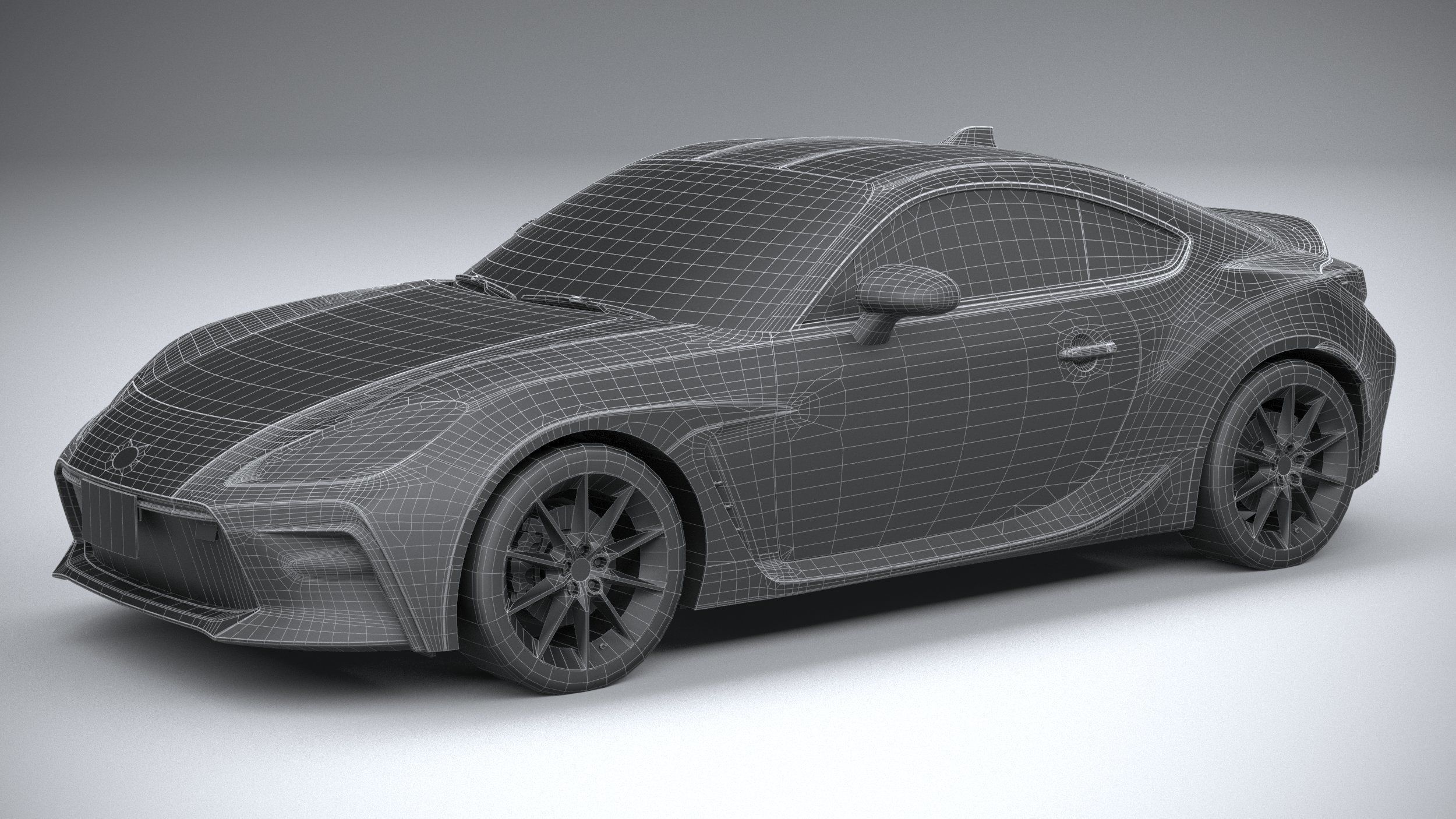 Toyota GR 86 2022 LowPoly 3D model_26