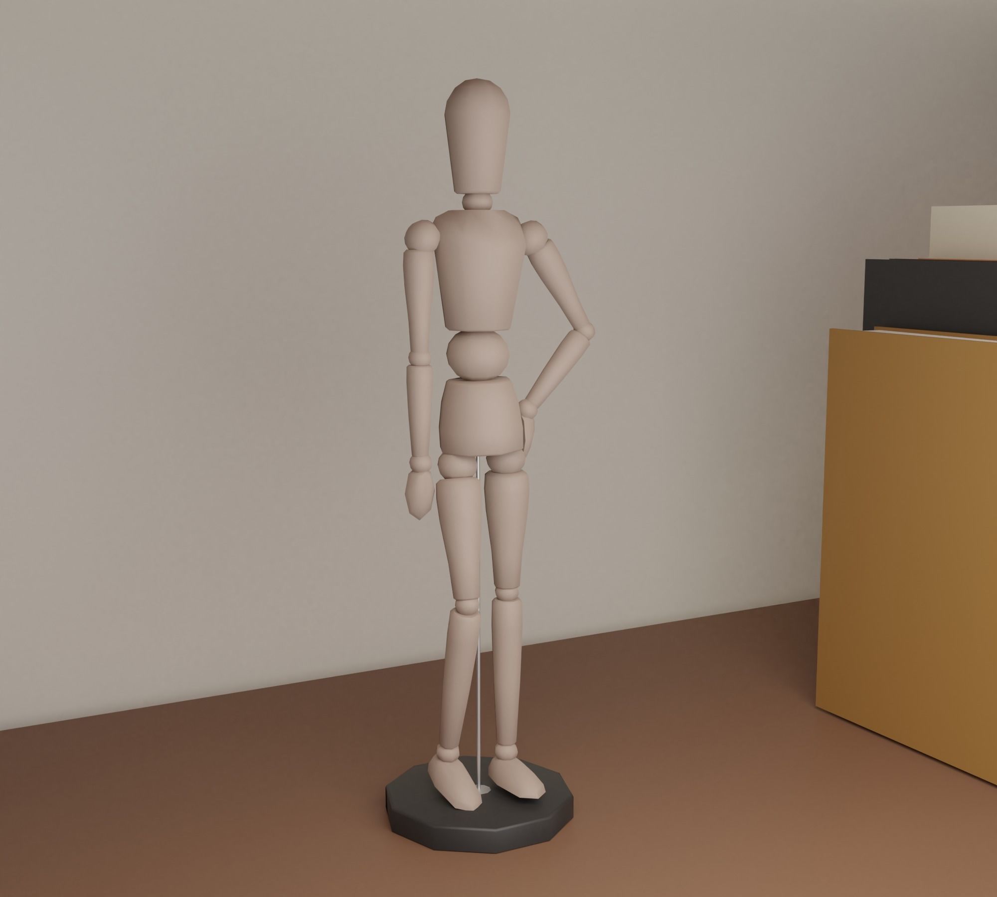 Artist s studio Low-poly 3D model_6