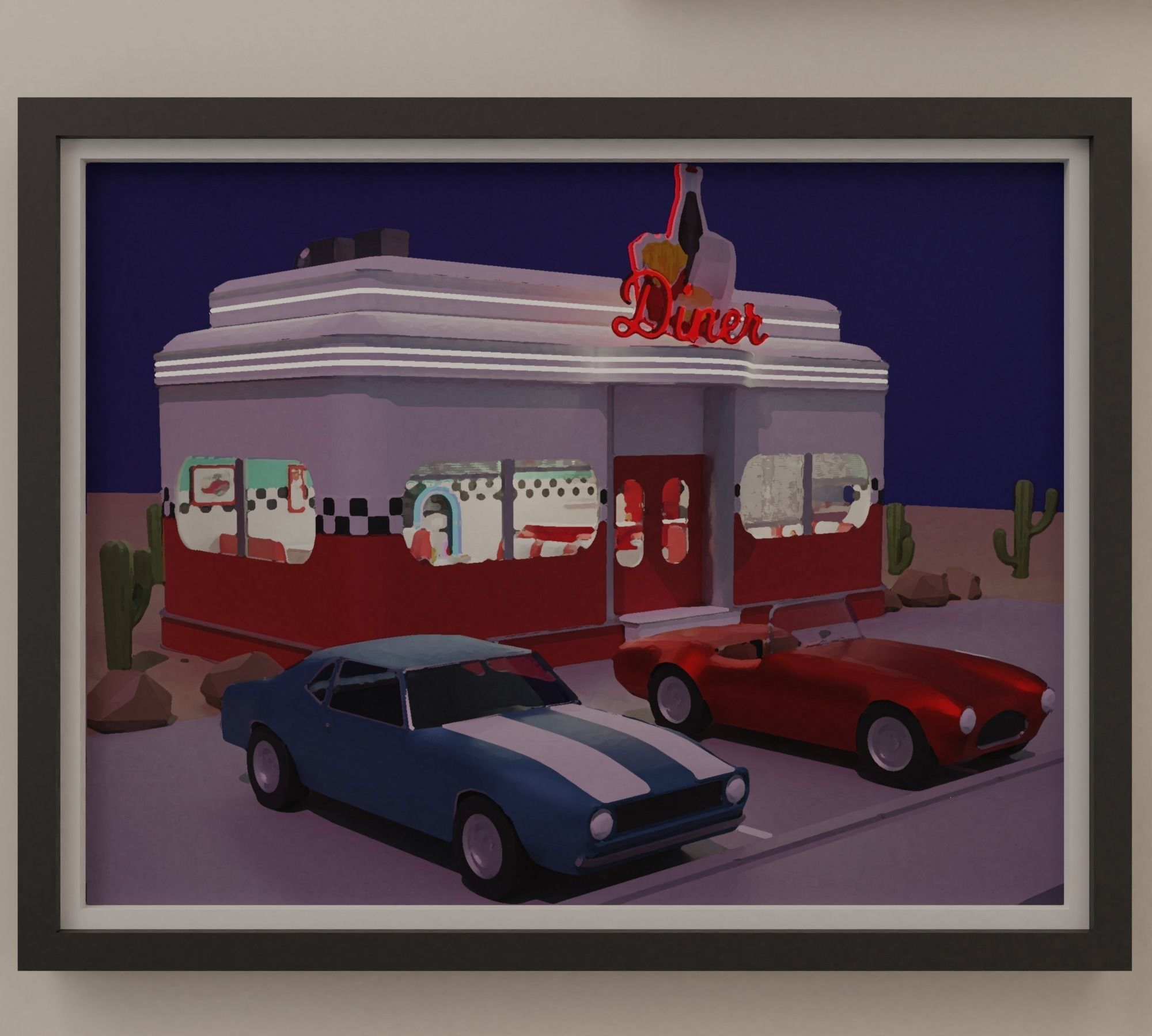 Artist s studio Low-poly 3D model_23
