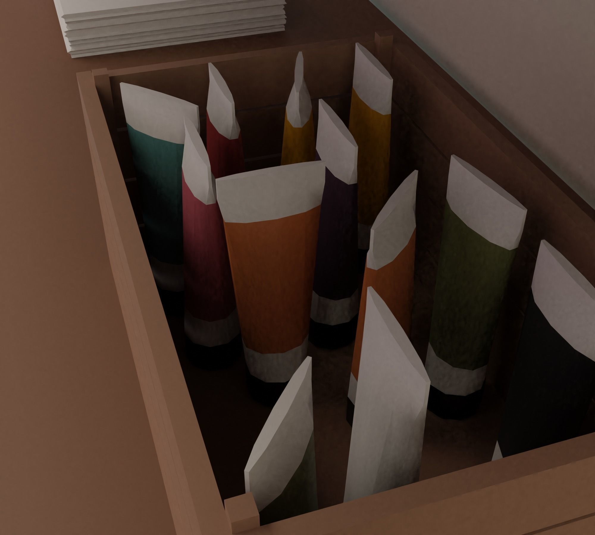Artist s studio Low-poly 3D model_4