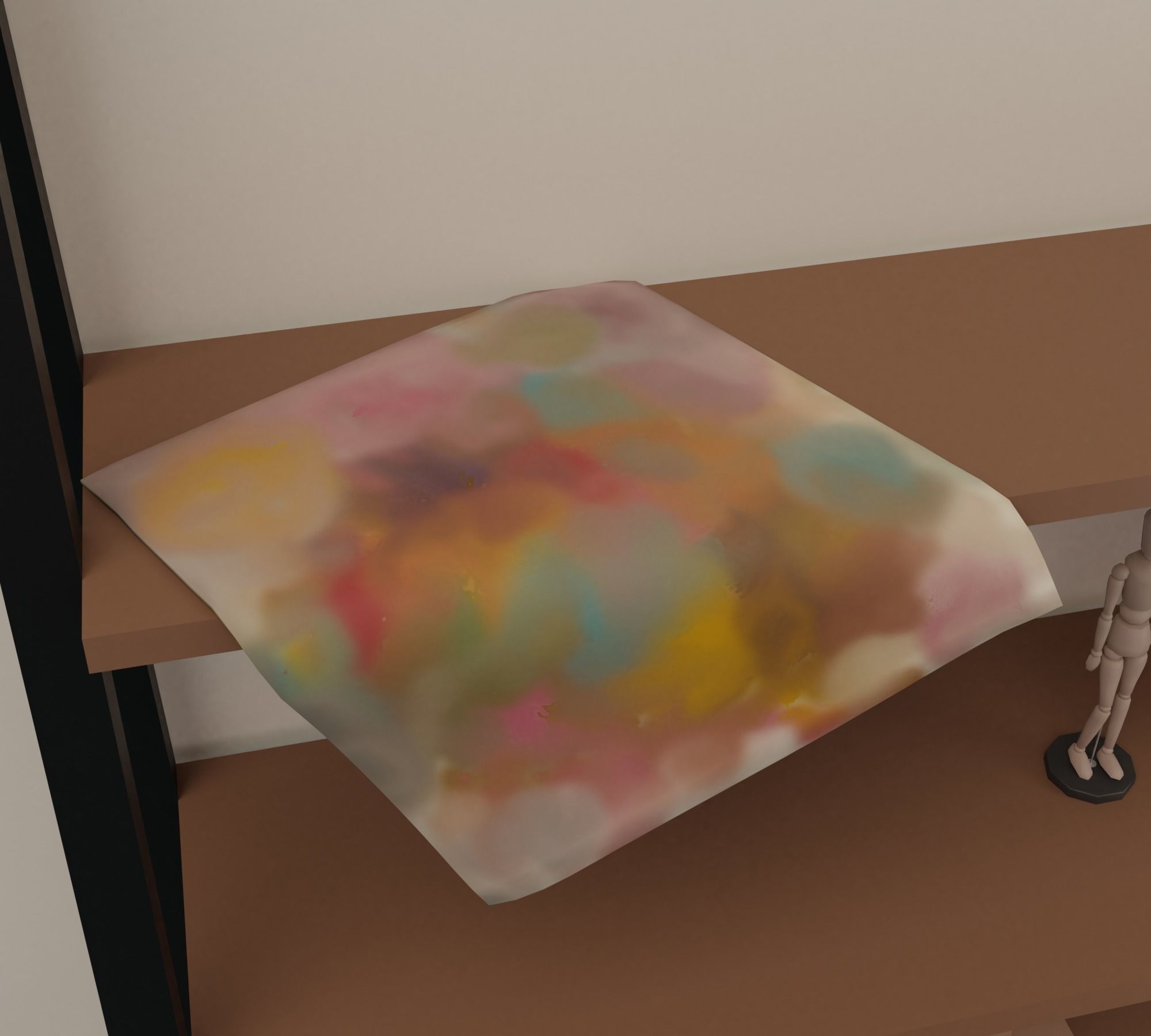 Artist s studio Low-poly 3D model_9