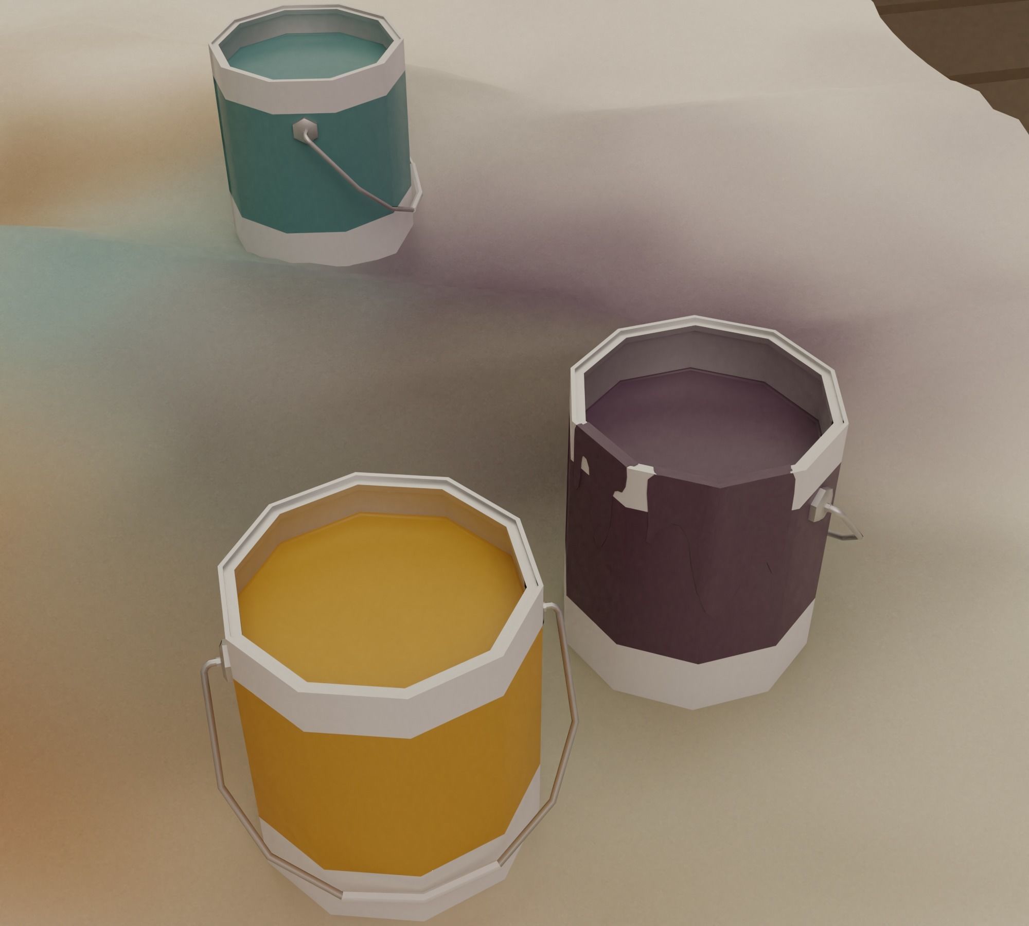 Artist s studio Low-poly 3D model_16