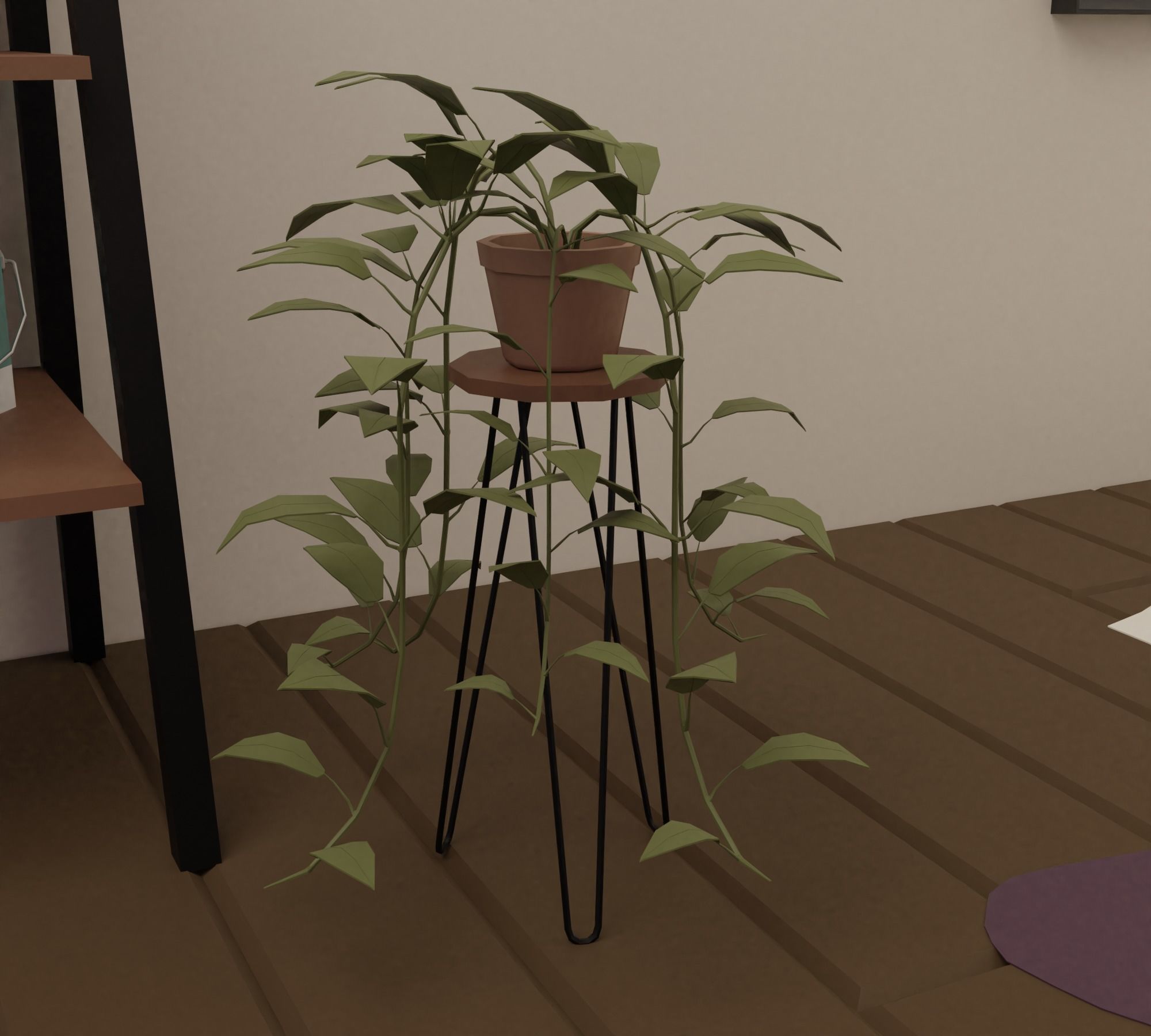 Artist s studio Low-poly 3D model_10