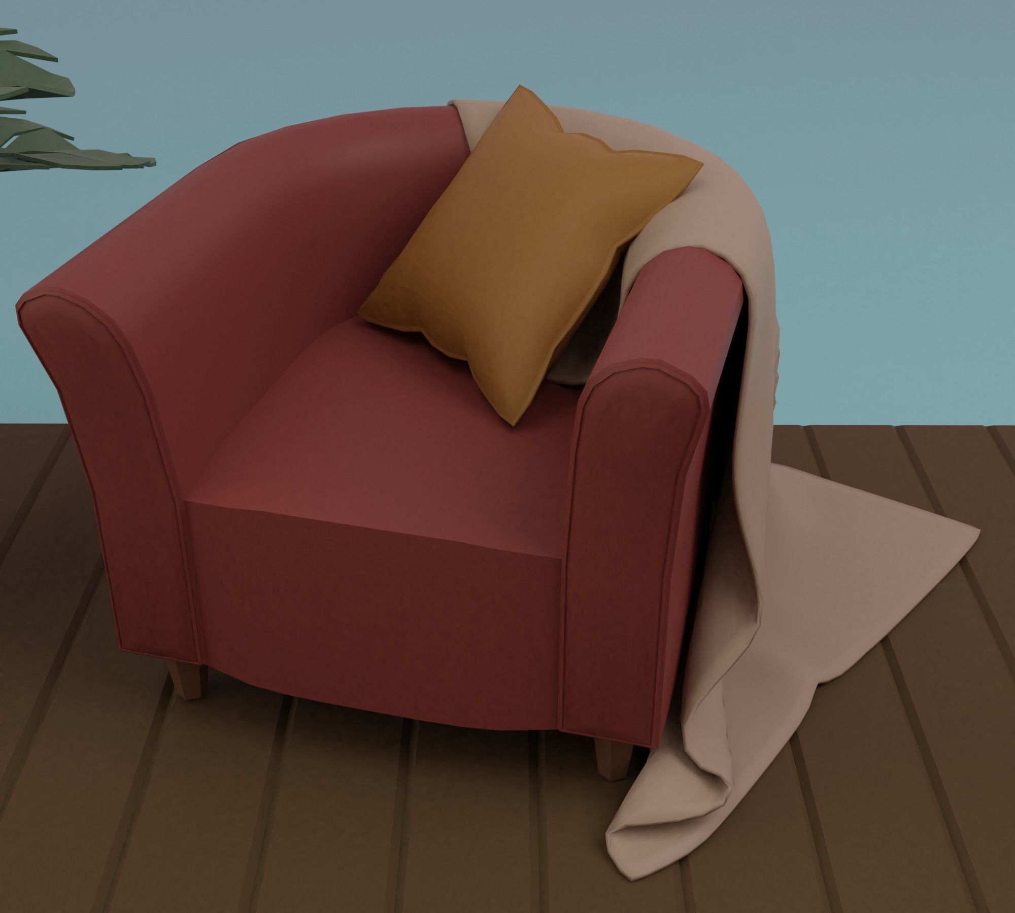Artist s studio Low-poly 3D model_12