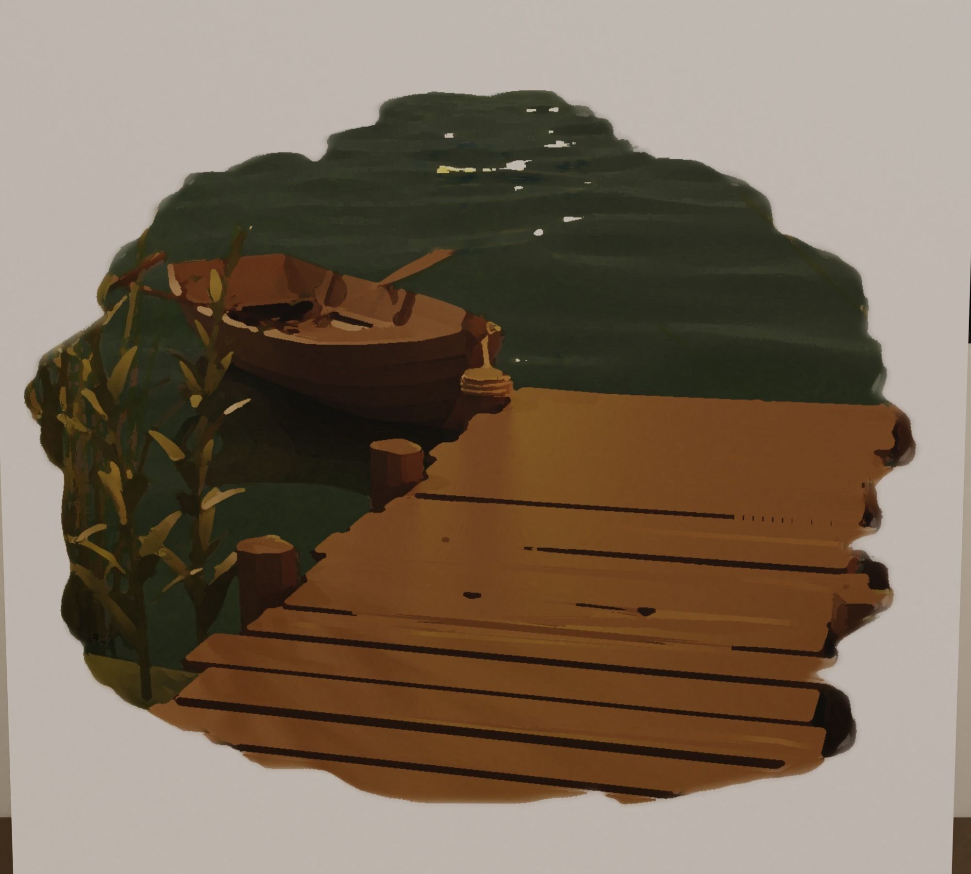 Artist s studio Low-poly 3D model_21