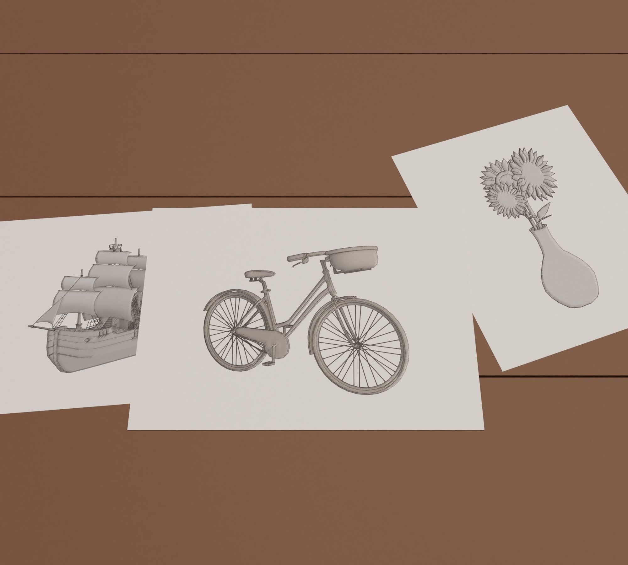 Artist s studio Low-poly 3D model_15