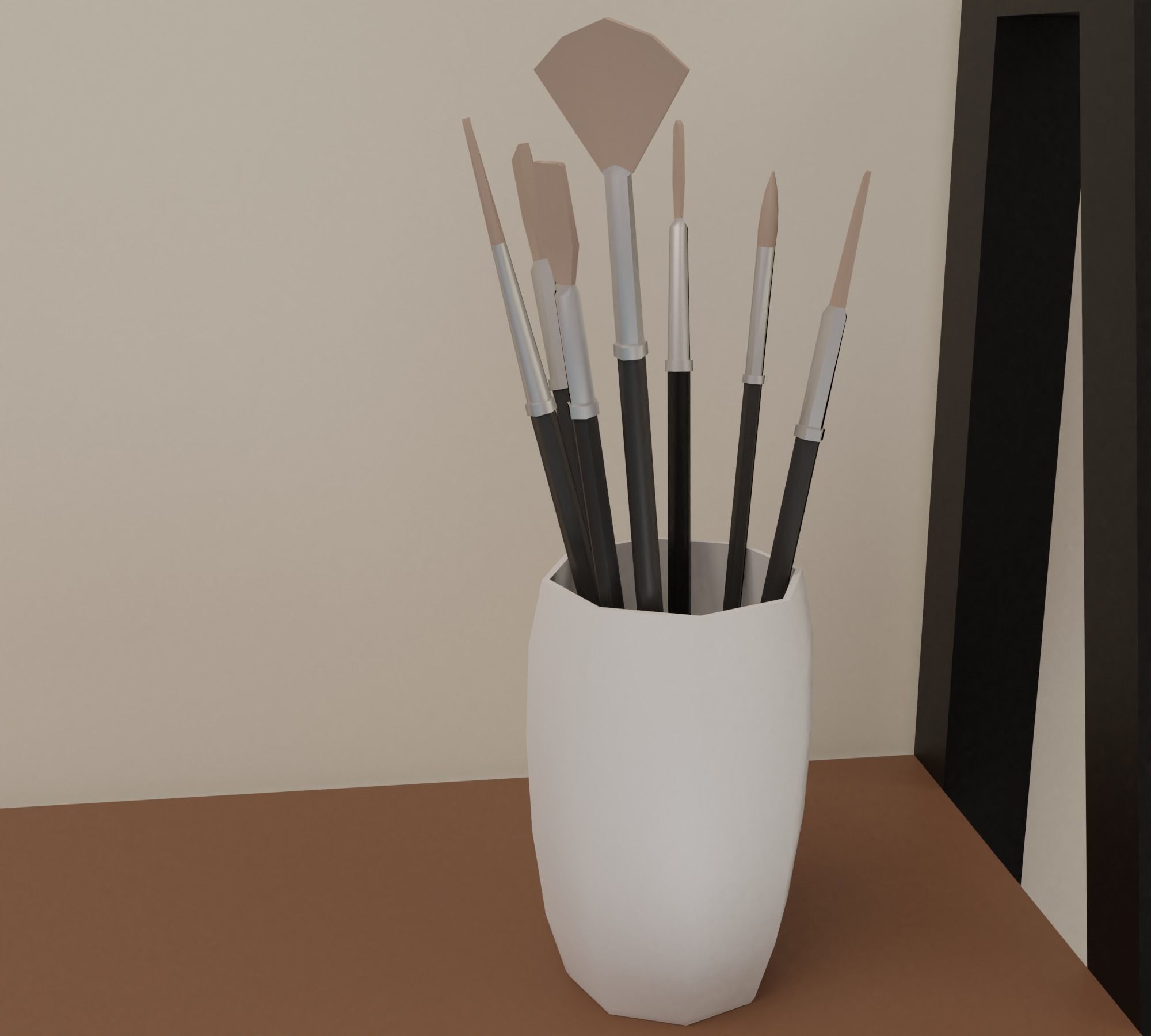 Artist s studio Low-poly 3D model_8