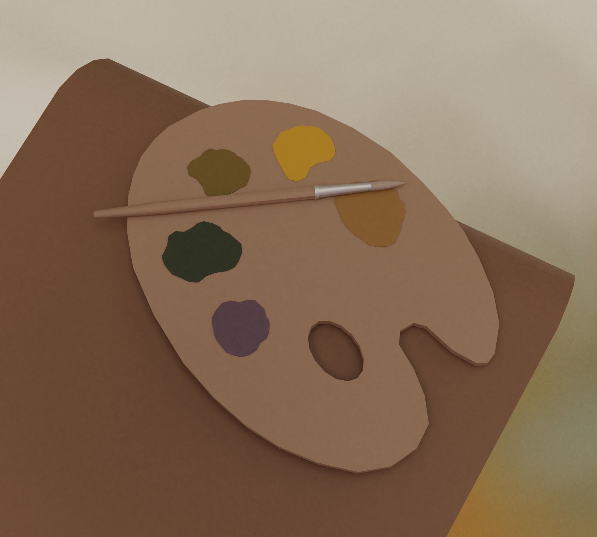 Artist s studio Low-poly 3D model_18