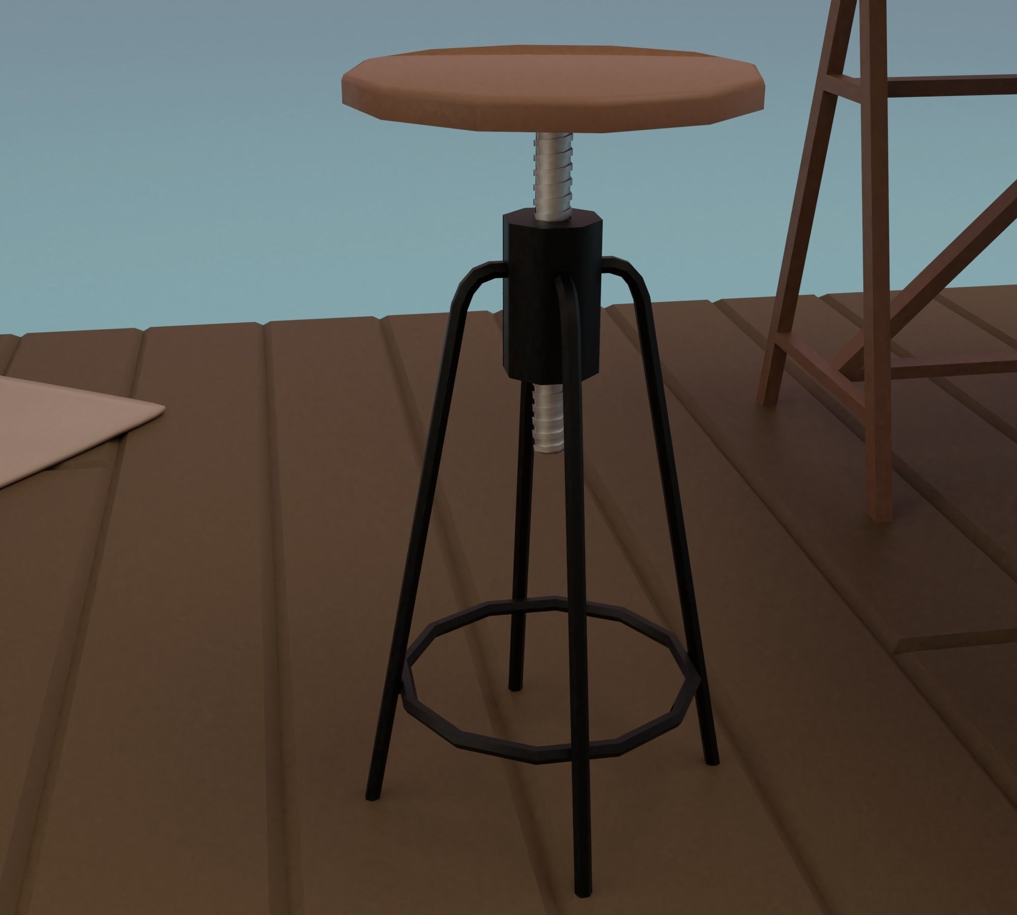 Artist s studio Low-poly 3D model_13