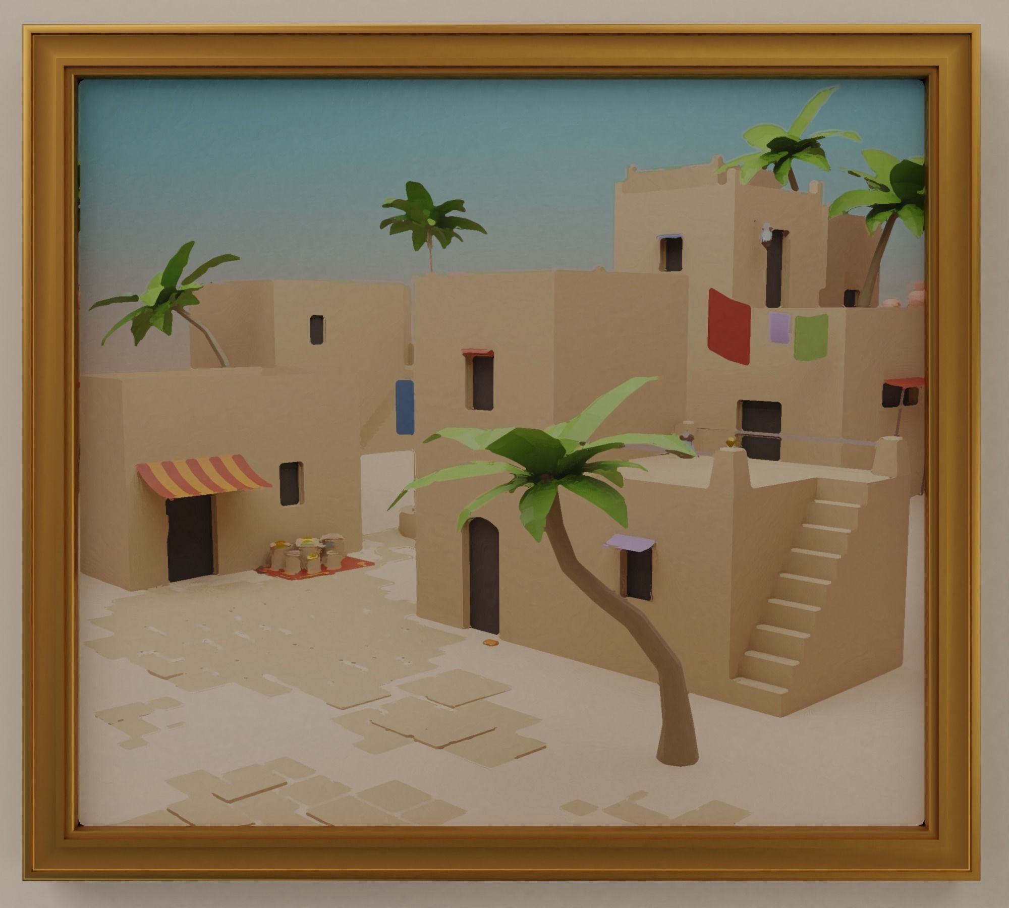 Artist s studio Low-poly 3D model_24