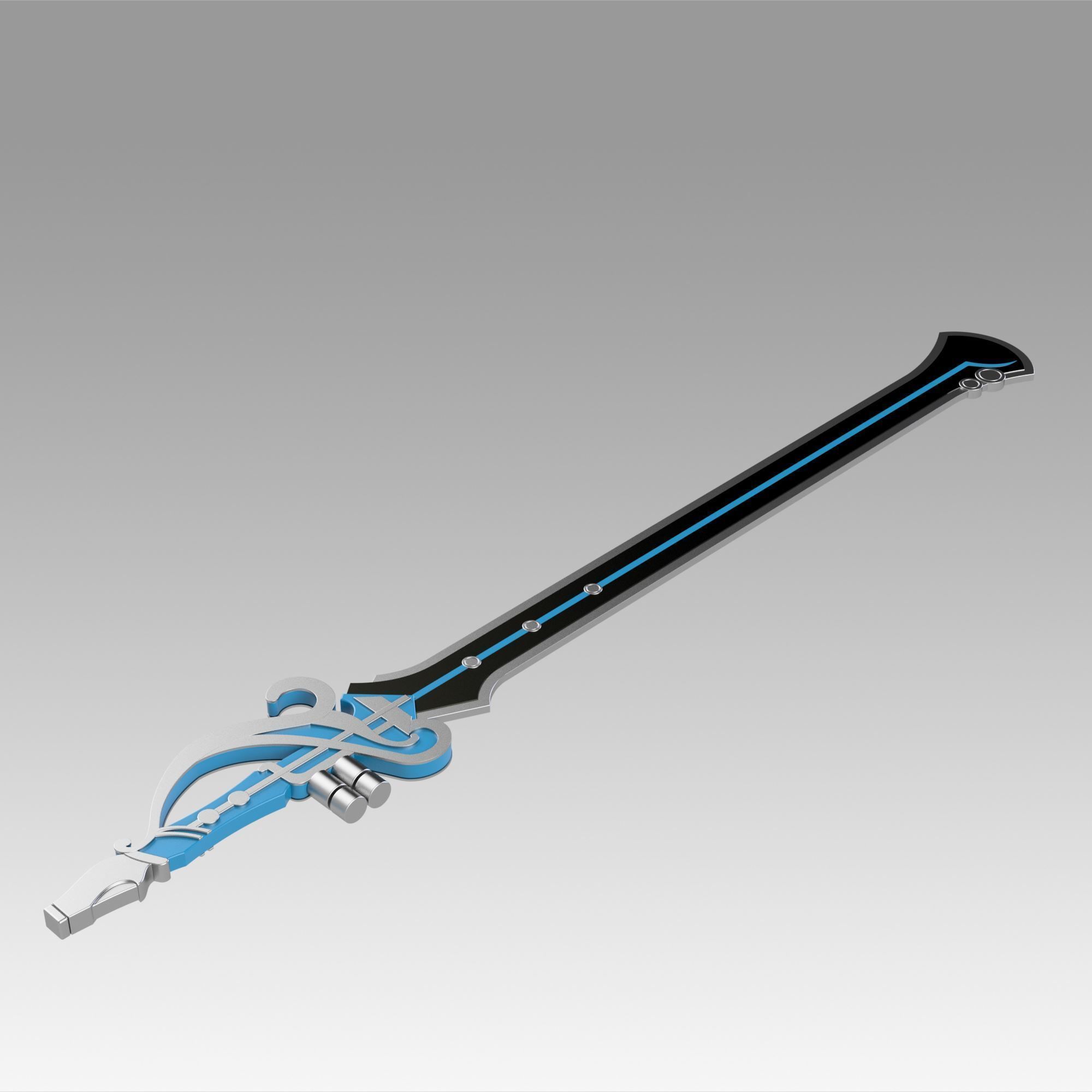 Genshin Impact Kaeya Traveler Jean Keqing The Flute Sword 3D print model_1