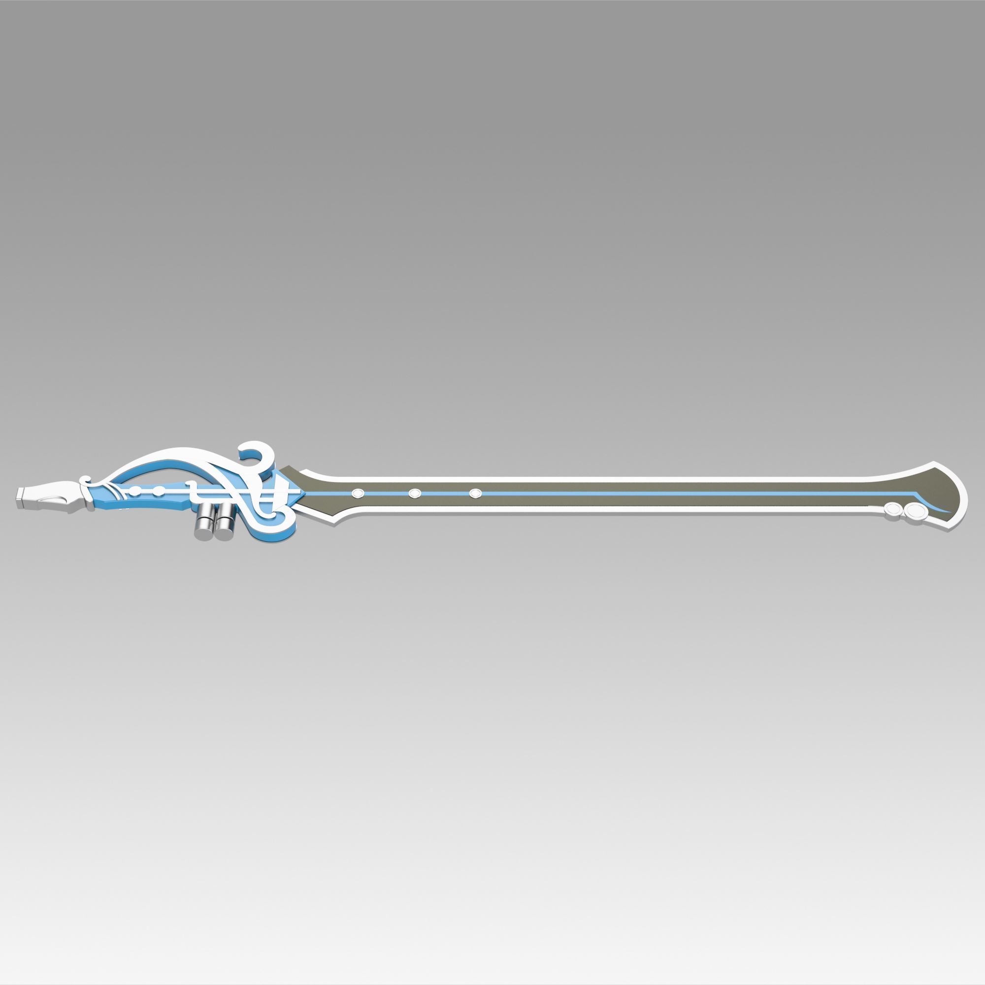 Genshin Impact Kaeya Traveler Jean Keqing The Flute Sword 3D print model_2