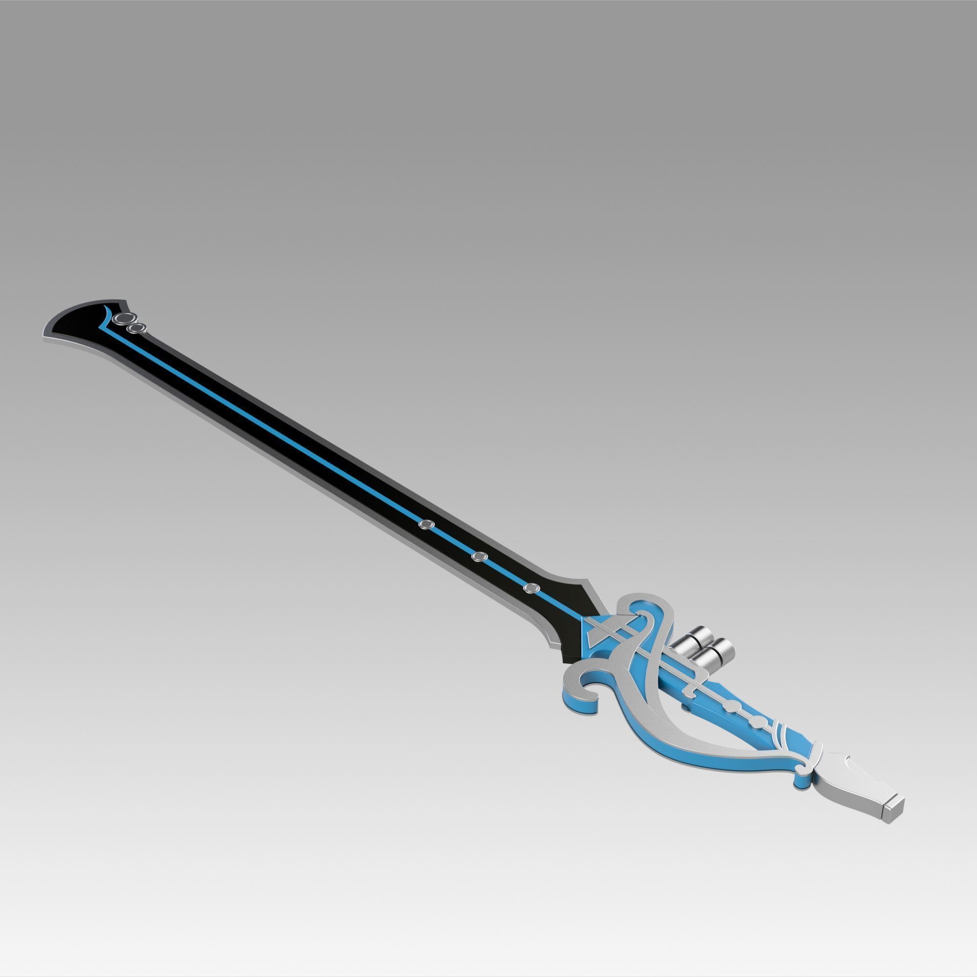 Genshin Impact Kaeya Traveler Jean Keqing The Flute Sword 3D print model_7