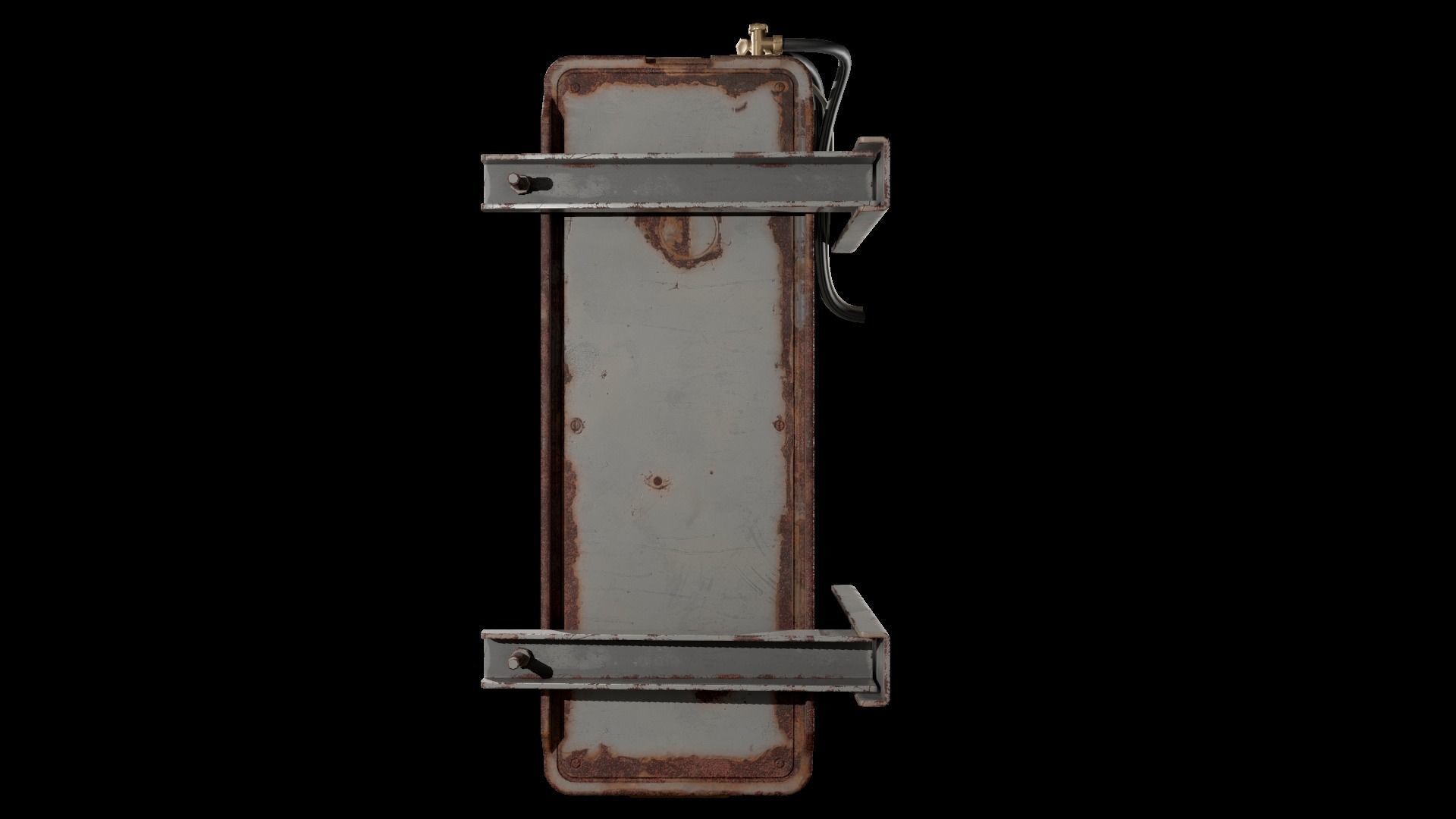 Air Conditioner Unit Rusty Low-poly 3D model_13