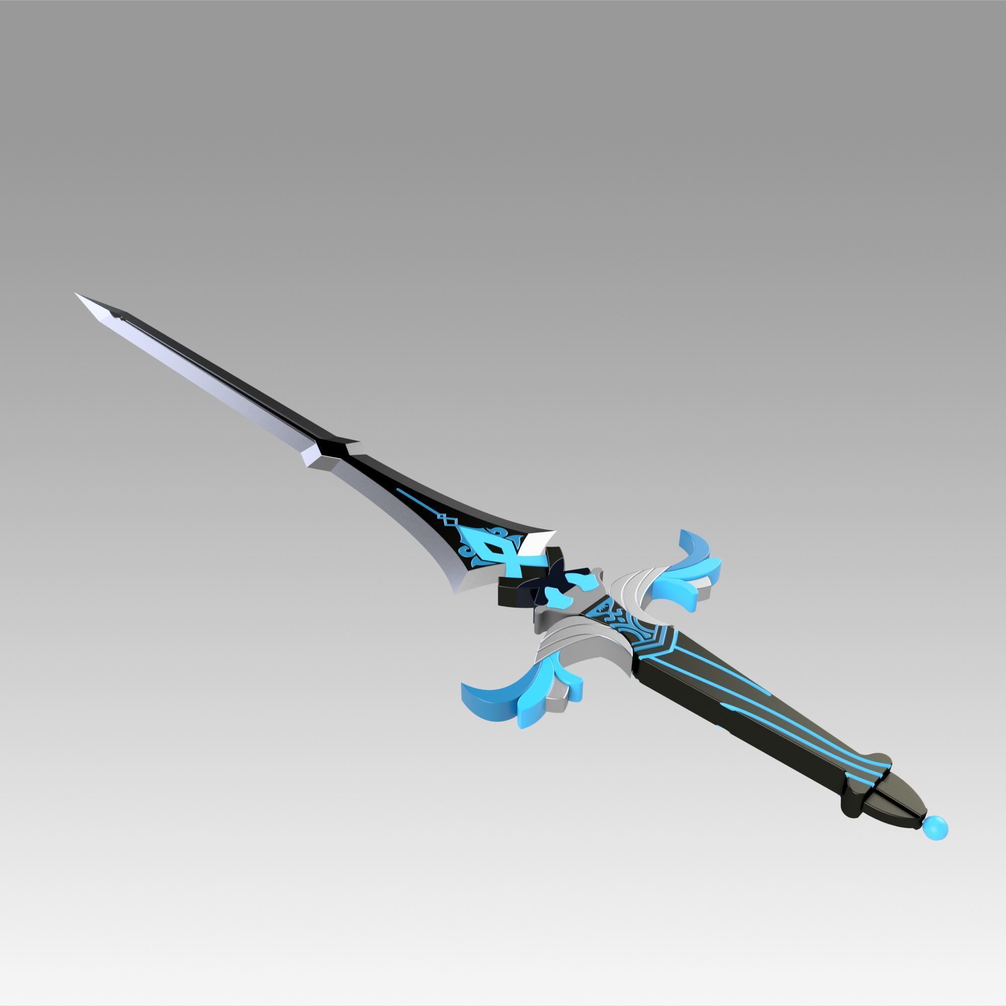 Genshin Impact Kaeya Traveler Jean Keqing Sacrificial Sword 3D model 3D