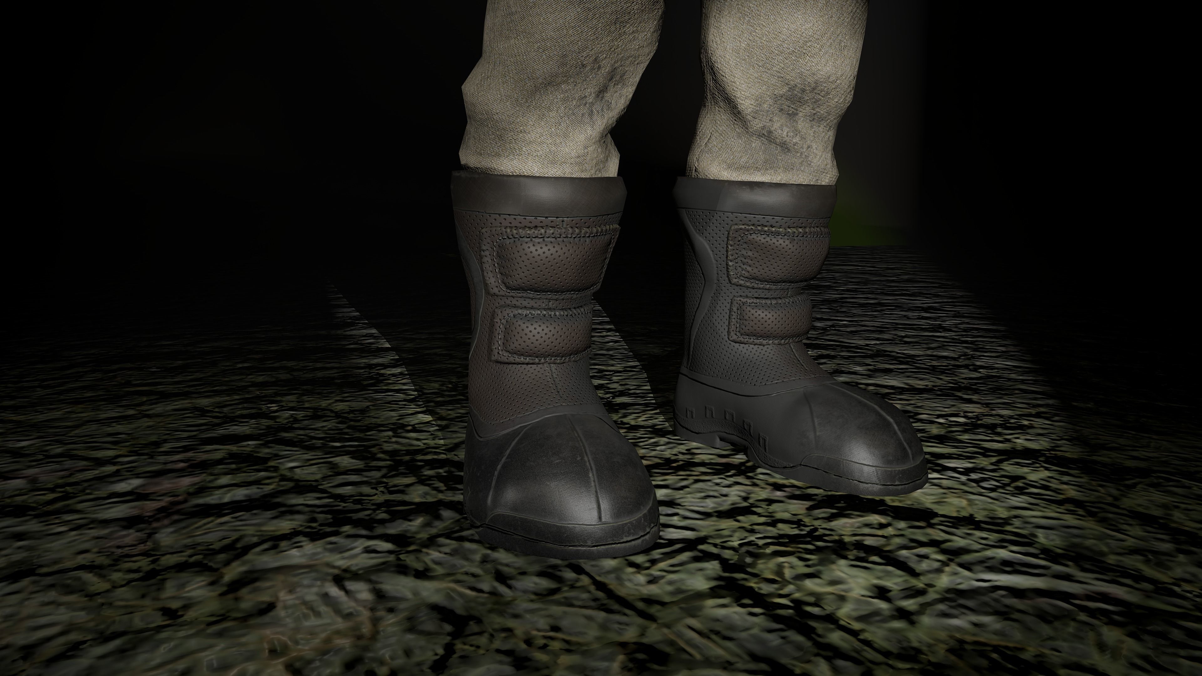 Gobline rifle Low-poly 3D model_6