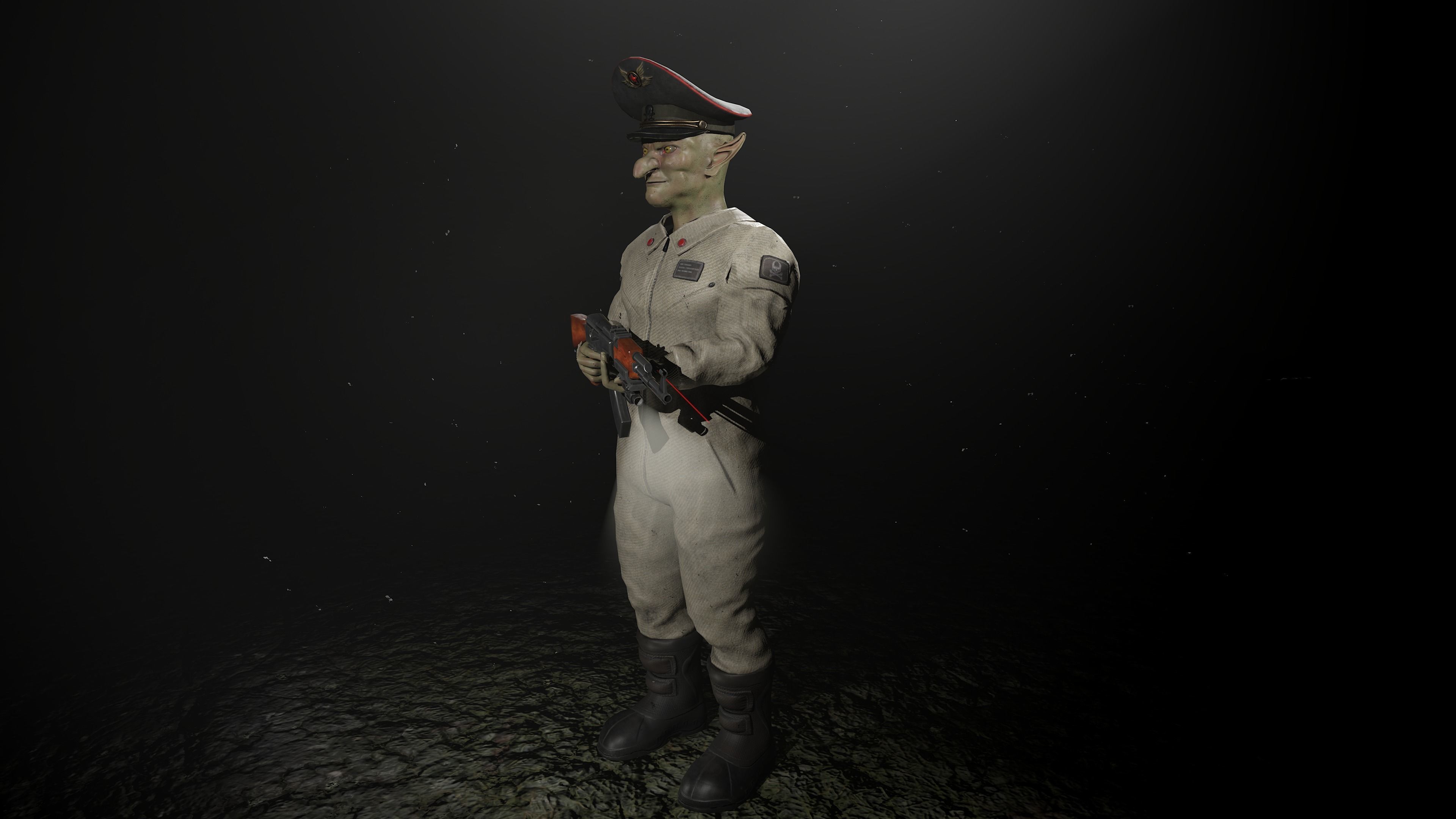 Gobline rifle Low-poly 3D model_2