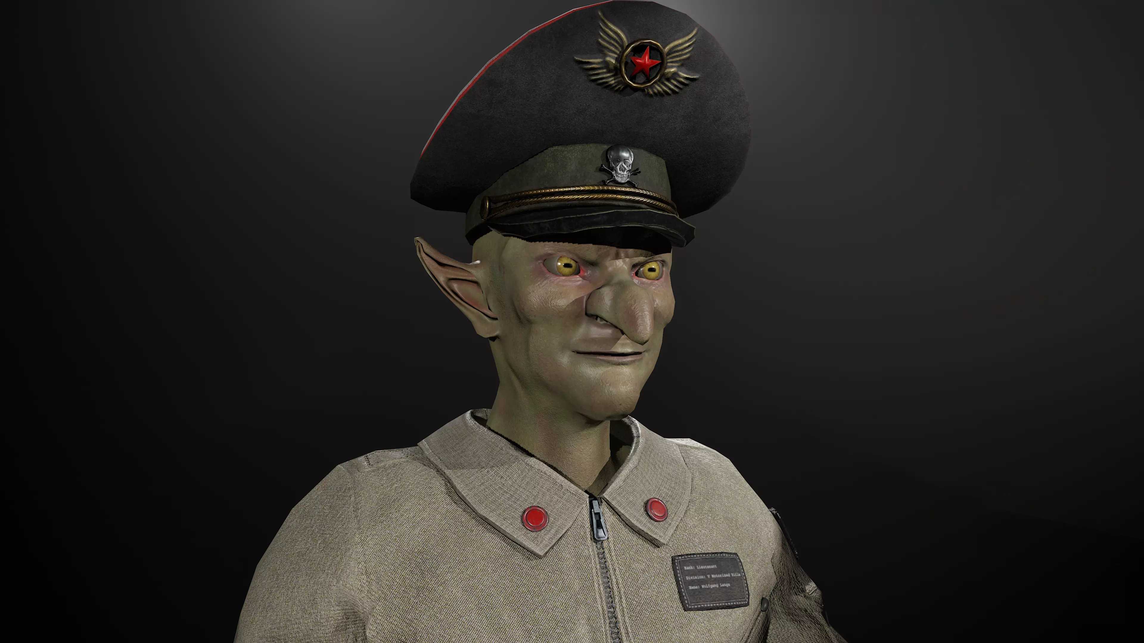 Gobline rifle Low-poly 3D model_0