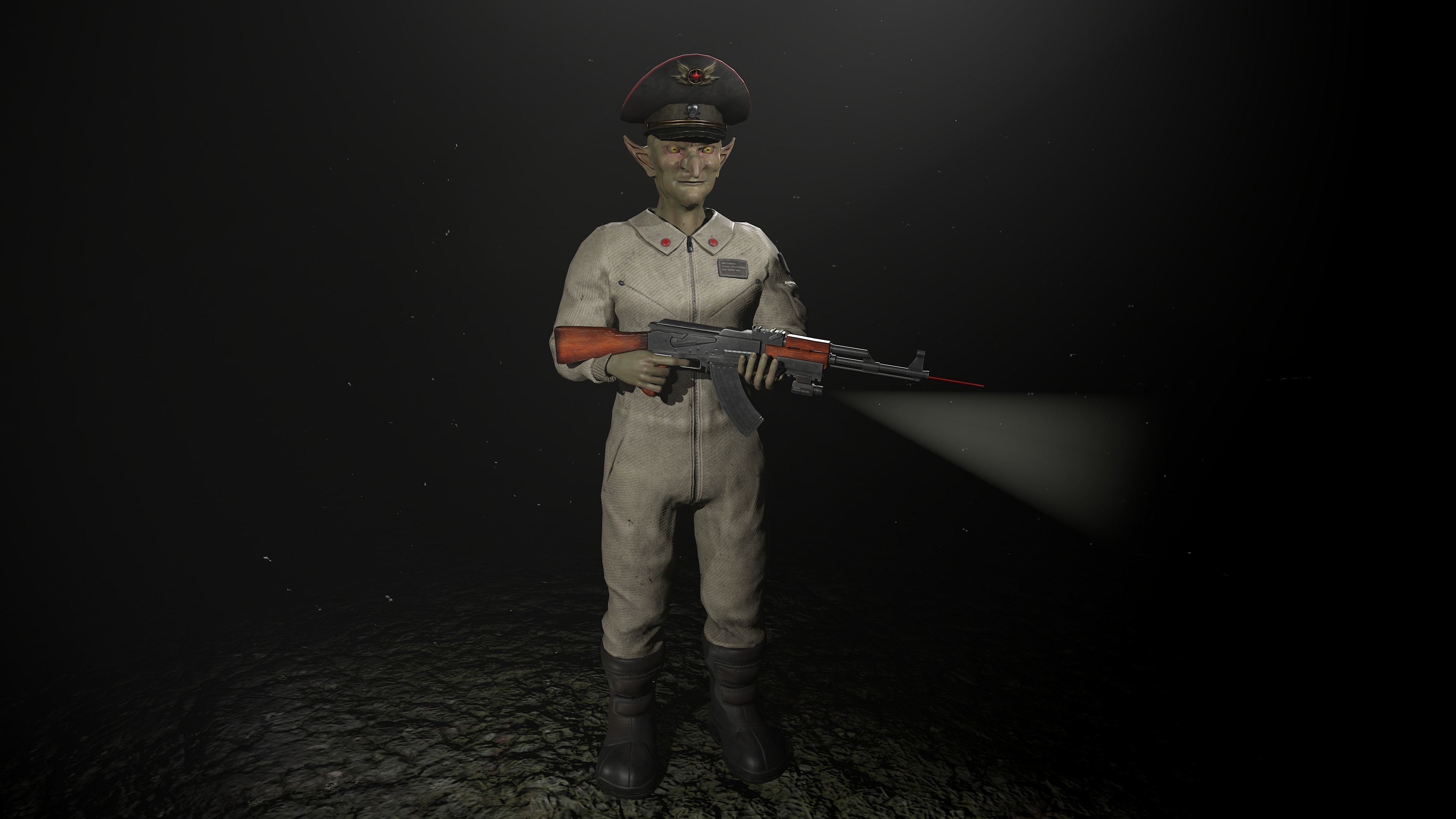 Gobline rifle Low-poly 3D model_3