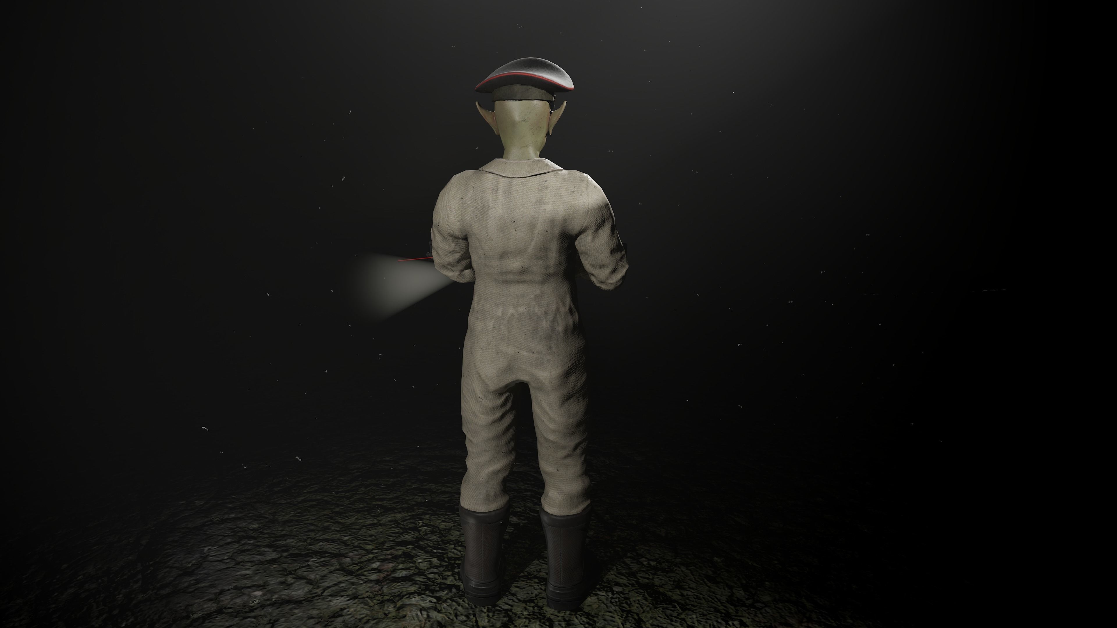 Gobline rifle Low-poly 3D model_1