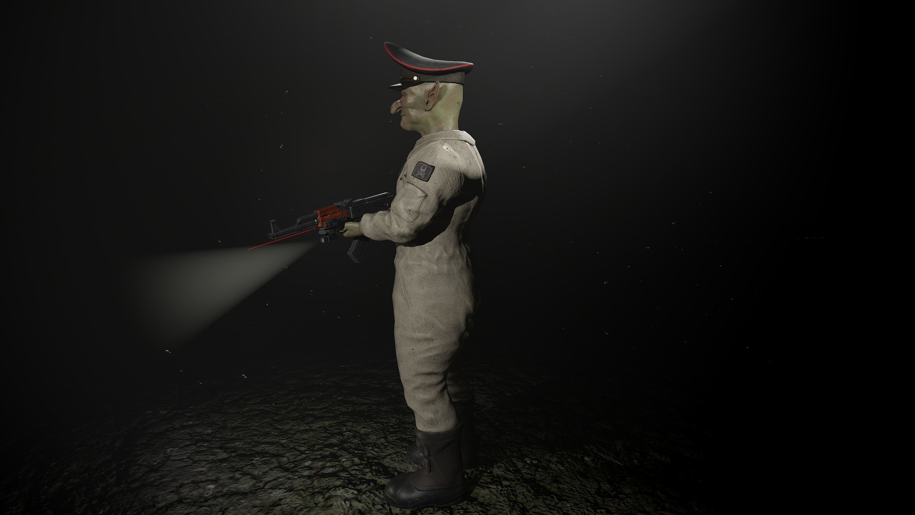 Gobline rifle Low-poly 3D model_4