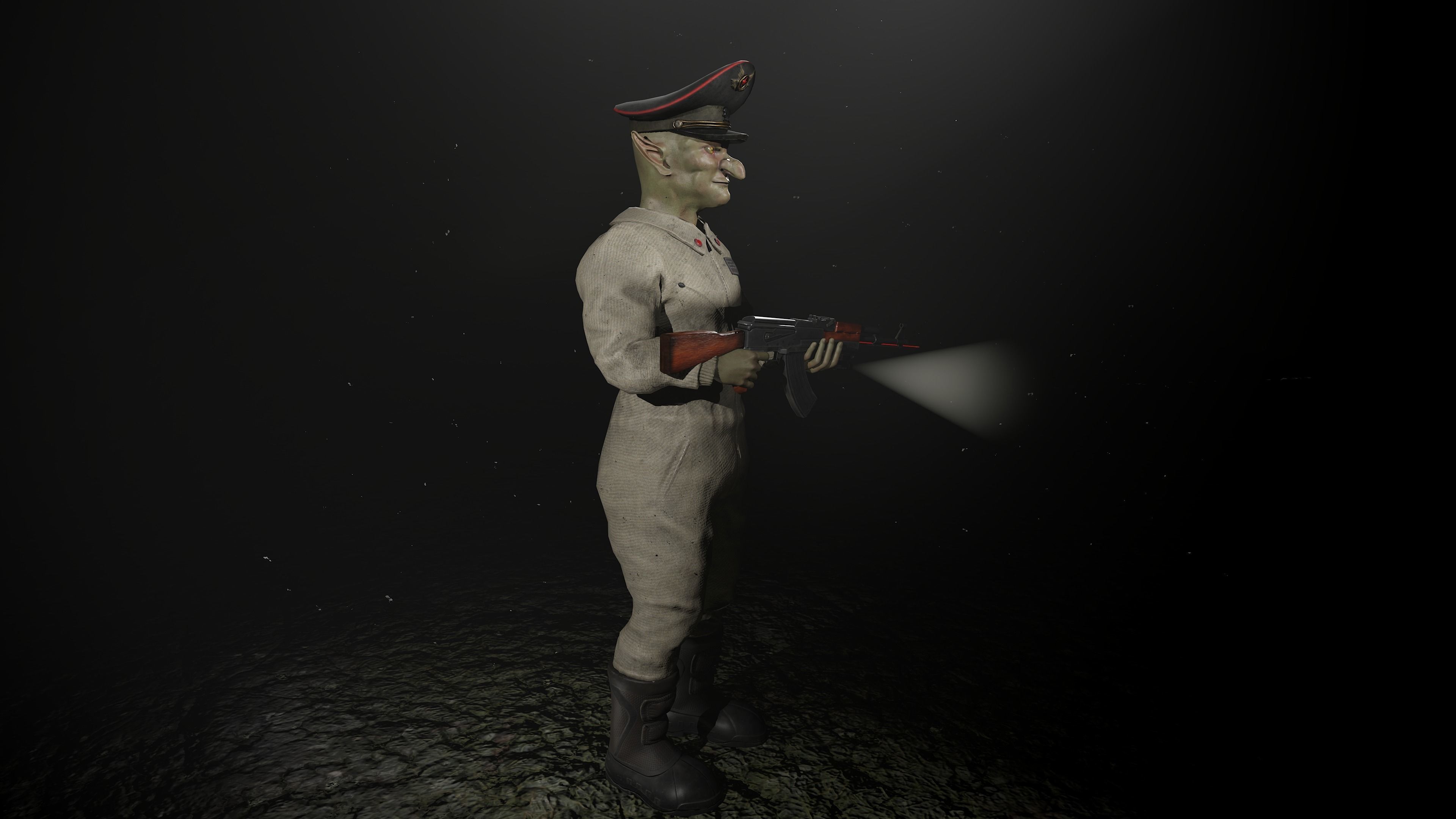 Gobline rifle Low-poly 3D model_5