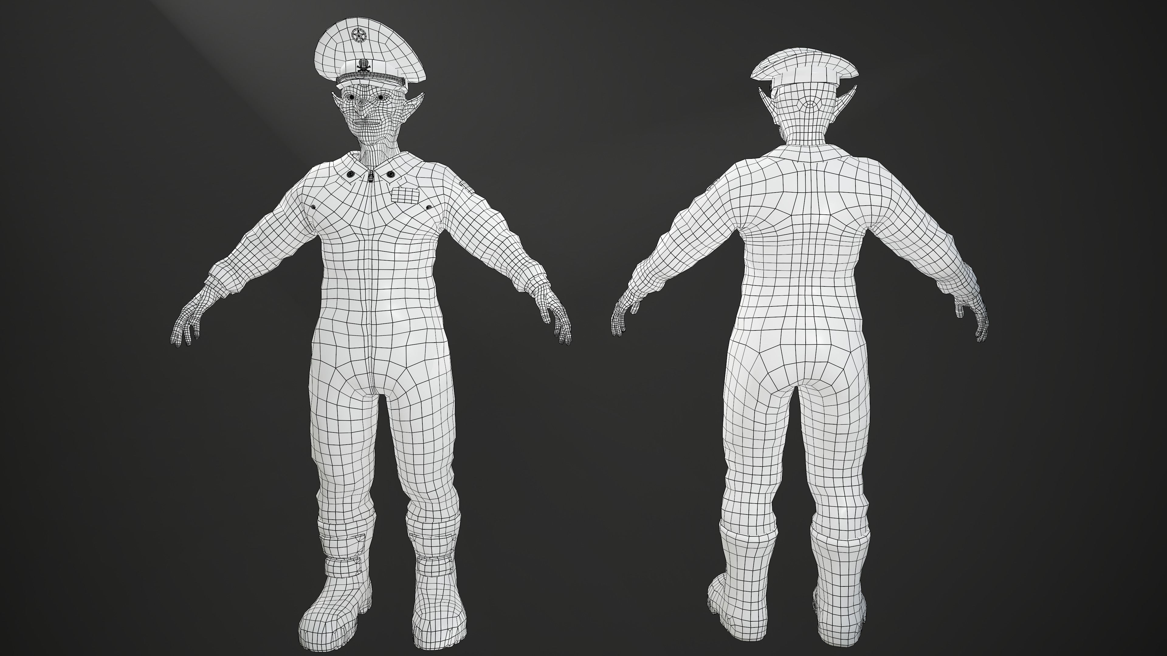 Gobline rifle Low-poly 3D model_8