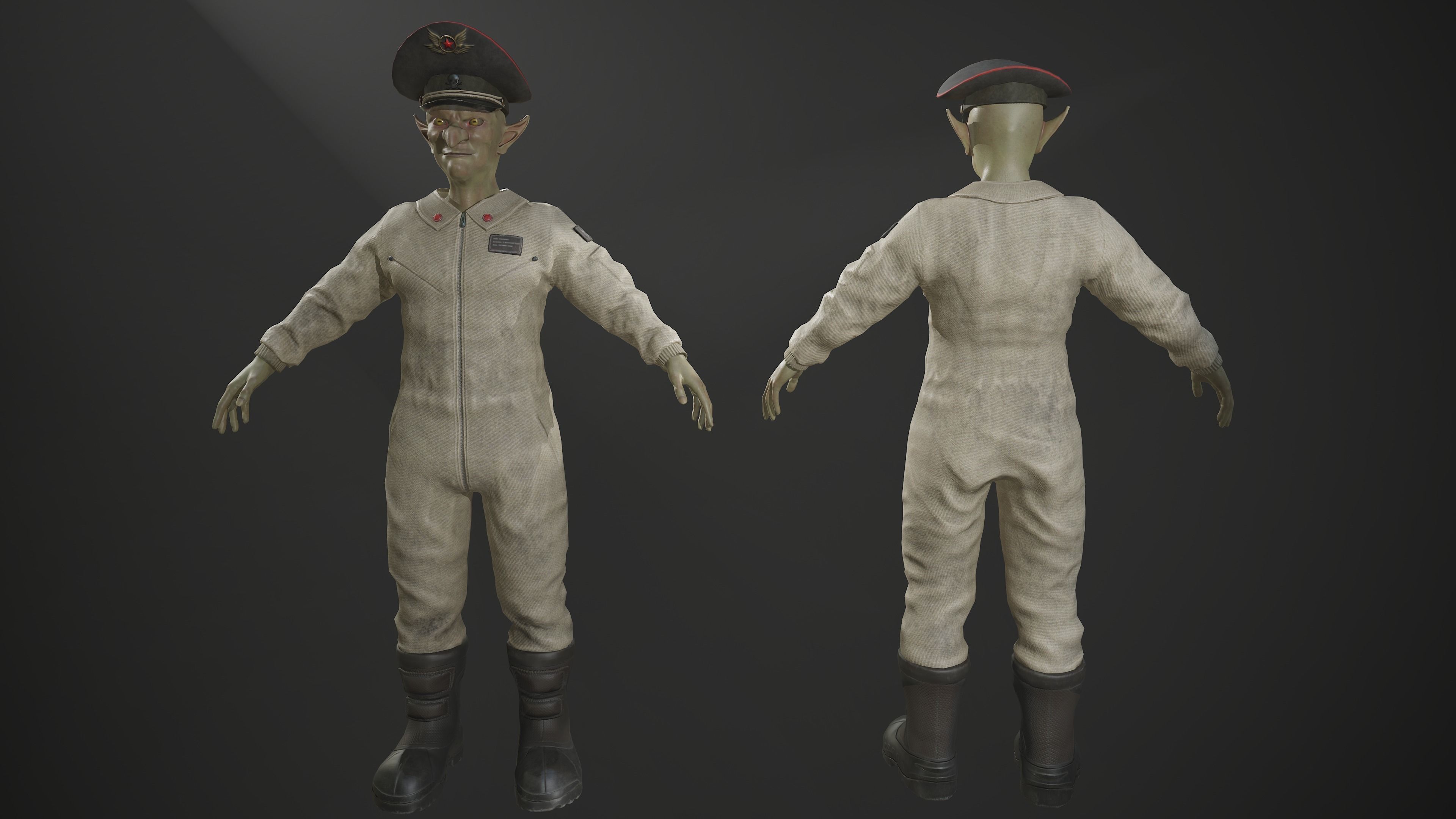 Gobline rifle Low-poly 3D model_7