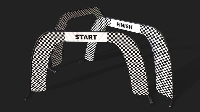 Race Air Gate - Game Ready Low-poly 3D model