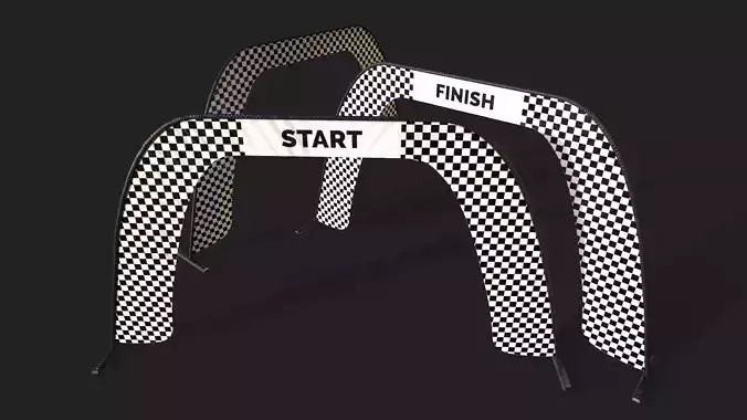 Race Air Gate - Game Ready Low-poly 3D model