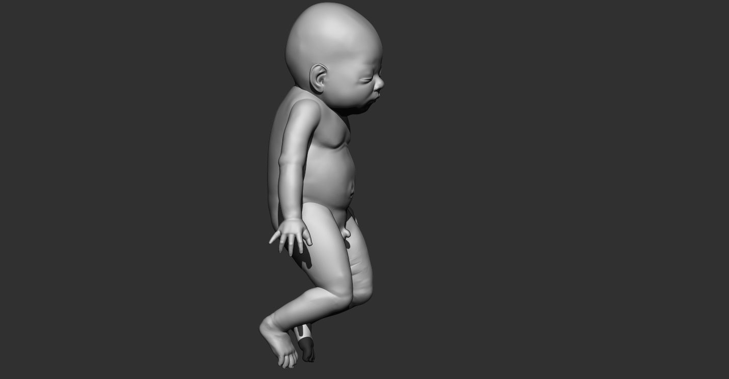 New born baby Boy 3d model for 3d printing multi poses 3D print model_10