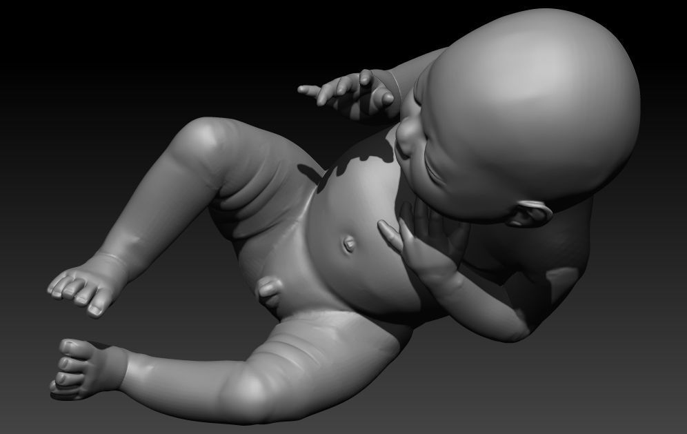 New born baby Boy 3d model for 3d printing multi poses 3D print model_4